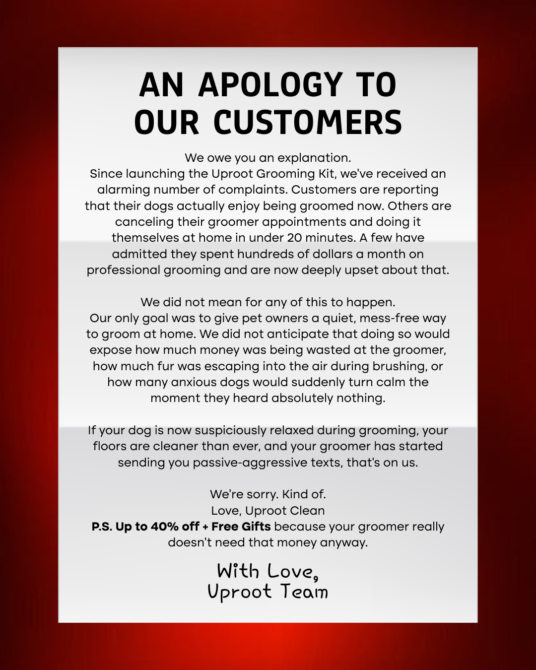 Uproot Clean Facebook ad