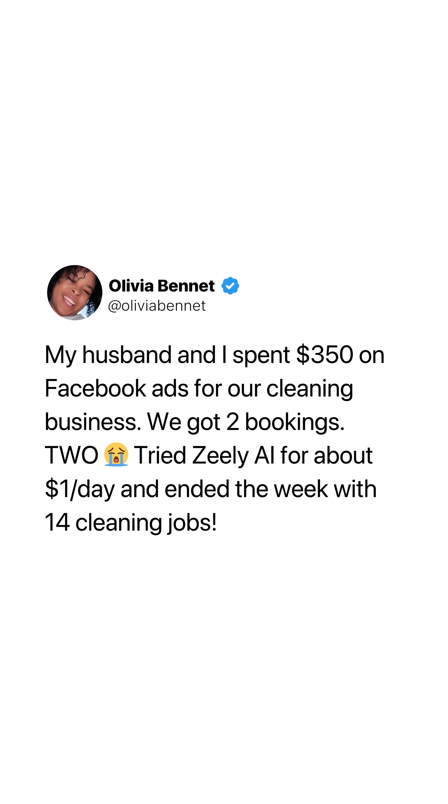 Zeely Facebook ad