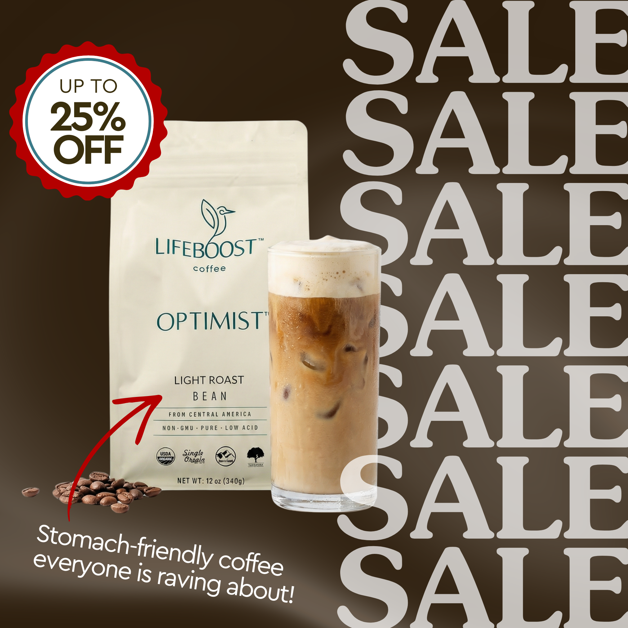 Lifeboost Coffee Facebook ad