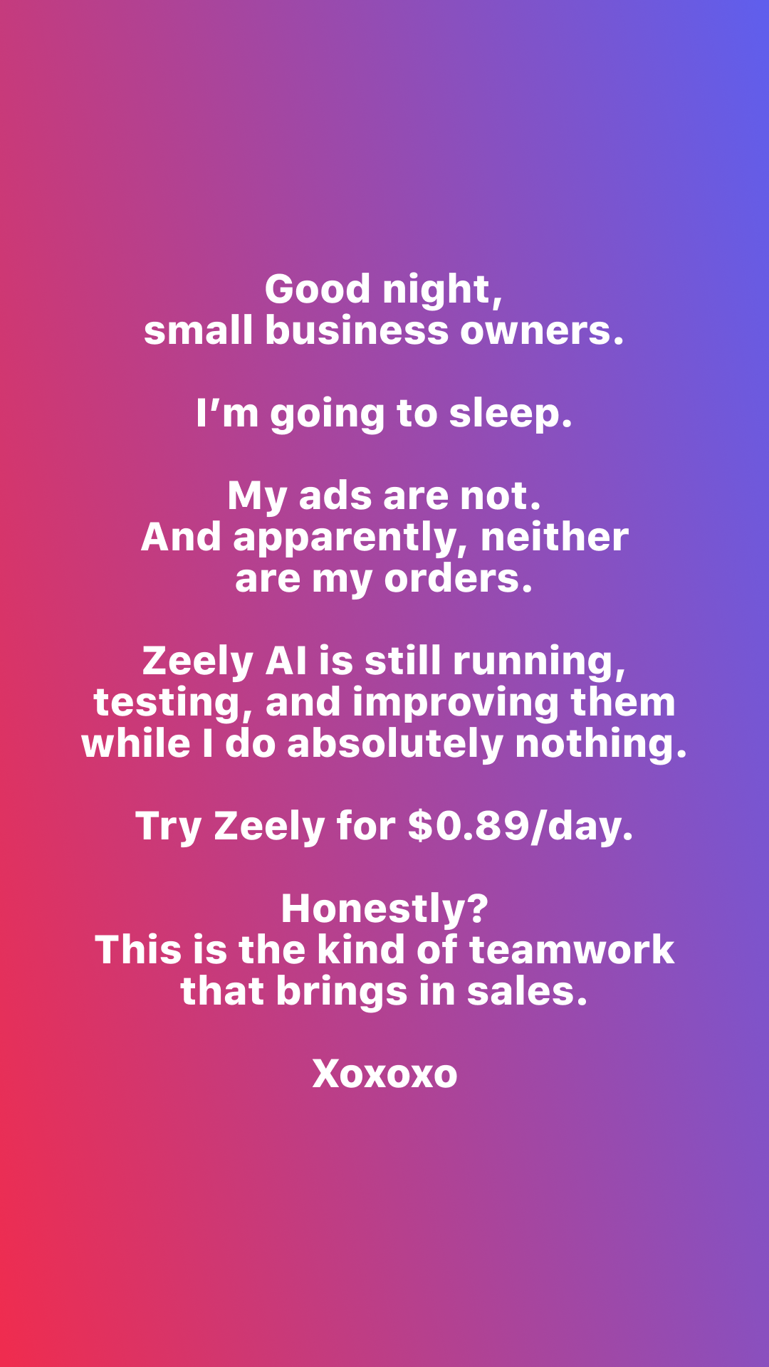 Zeely: Grow Sales with AI Facebook ad