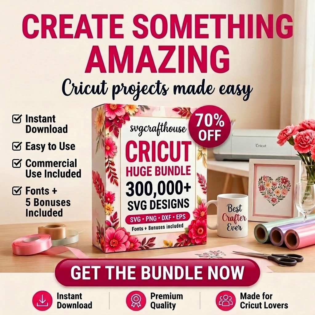 Svgcrafthouse Facebook ad: Stop Buying SVG Files One by One
