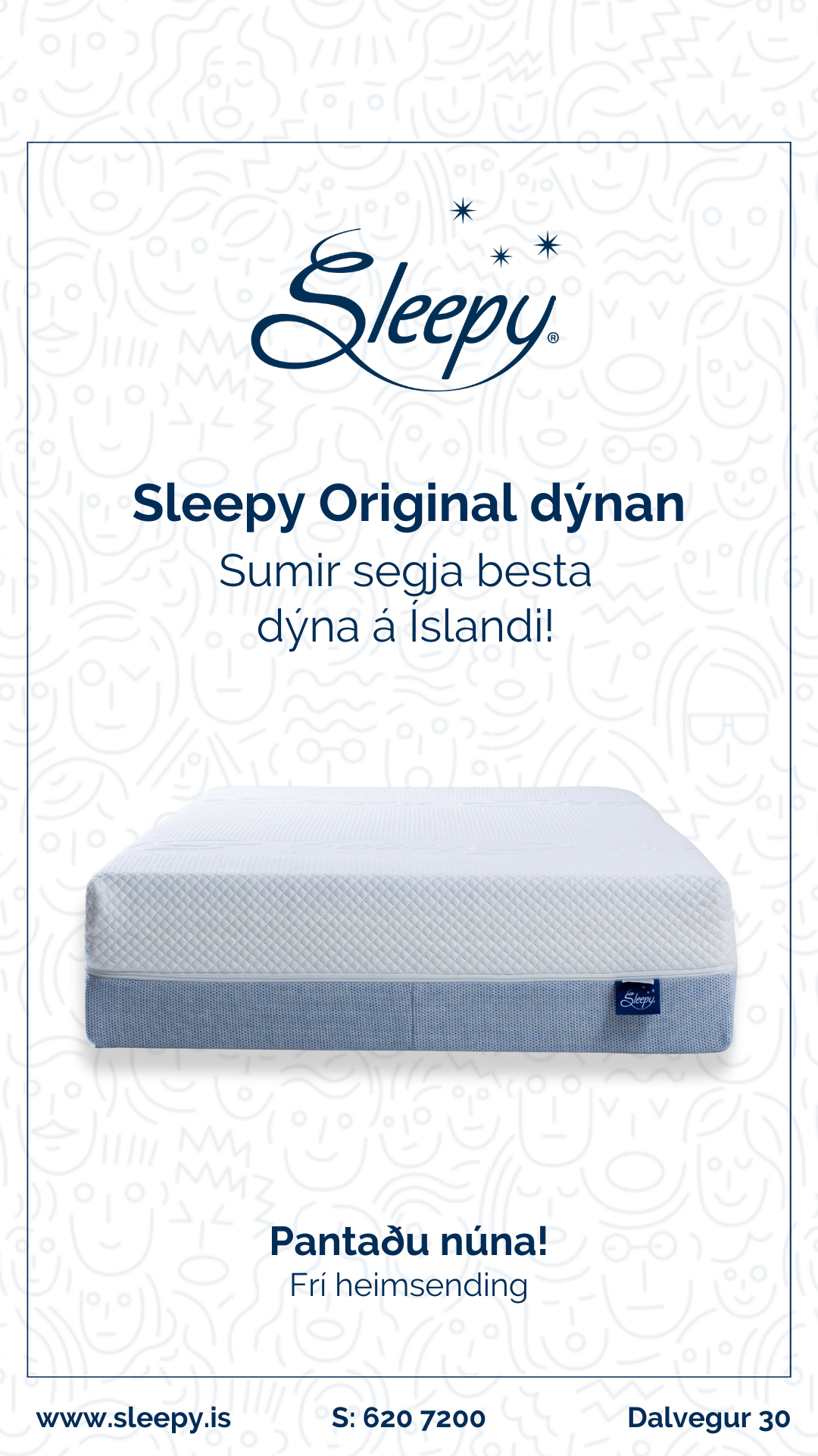 Sleepy á Íslandi Facebook ad from Feb 24, 2026