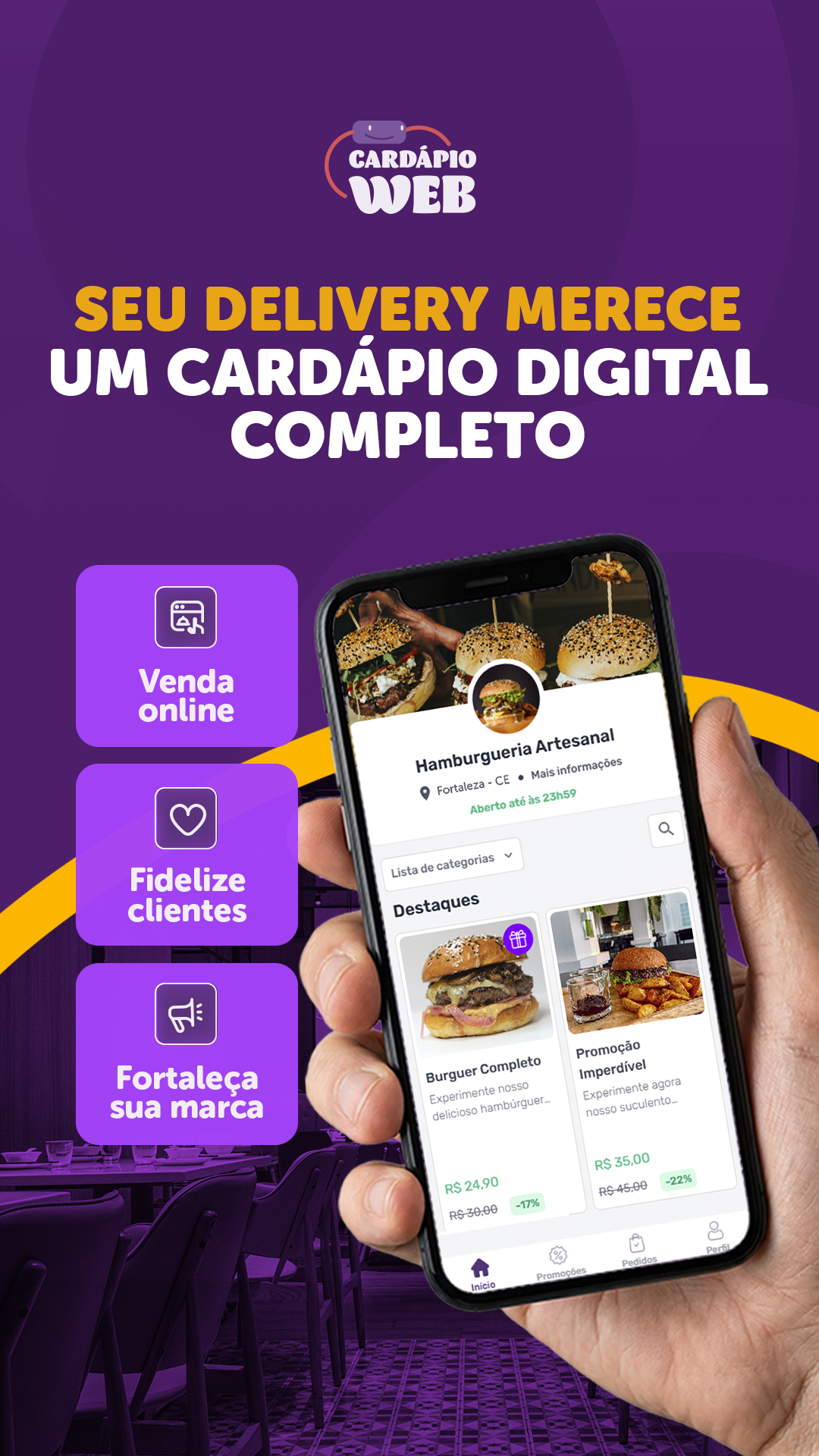 Cardápio Web Facebook ad
