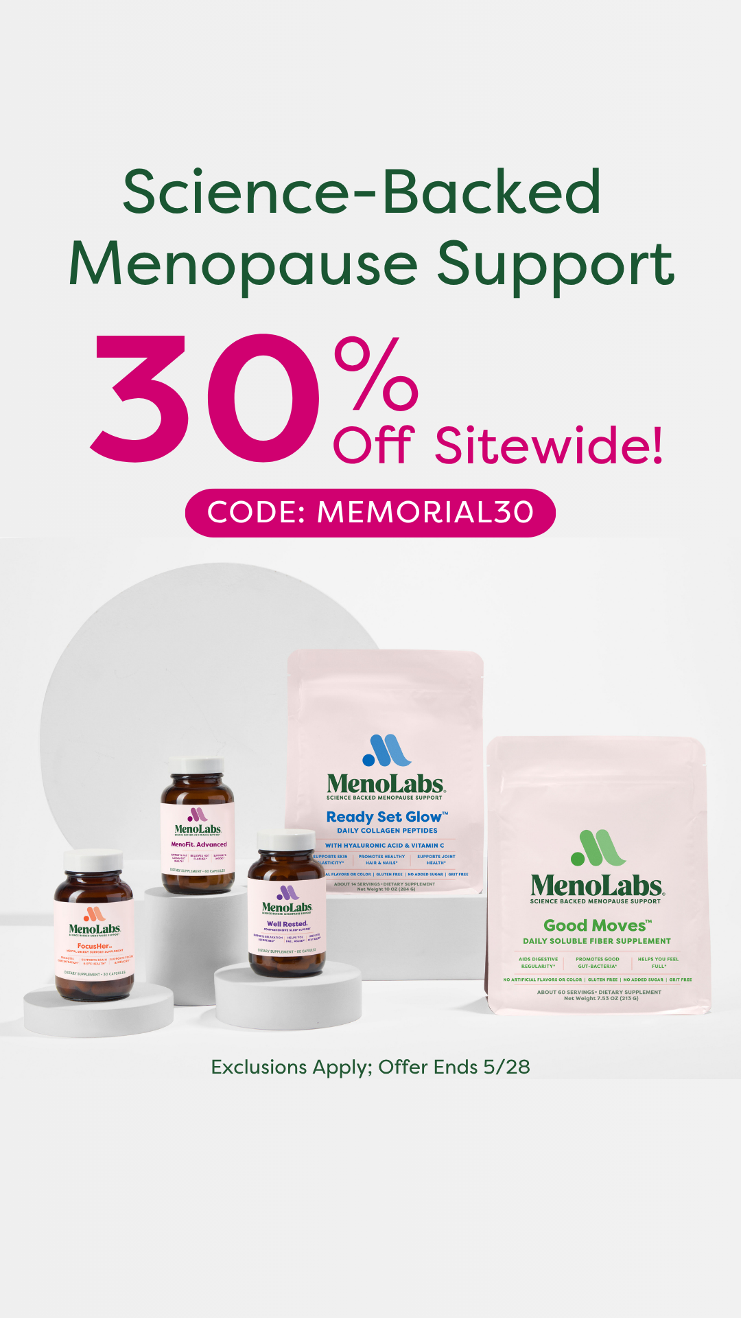 MenoLabs Facebook ad