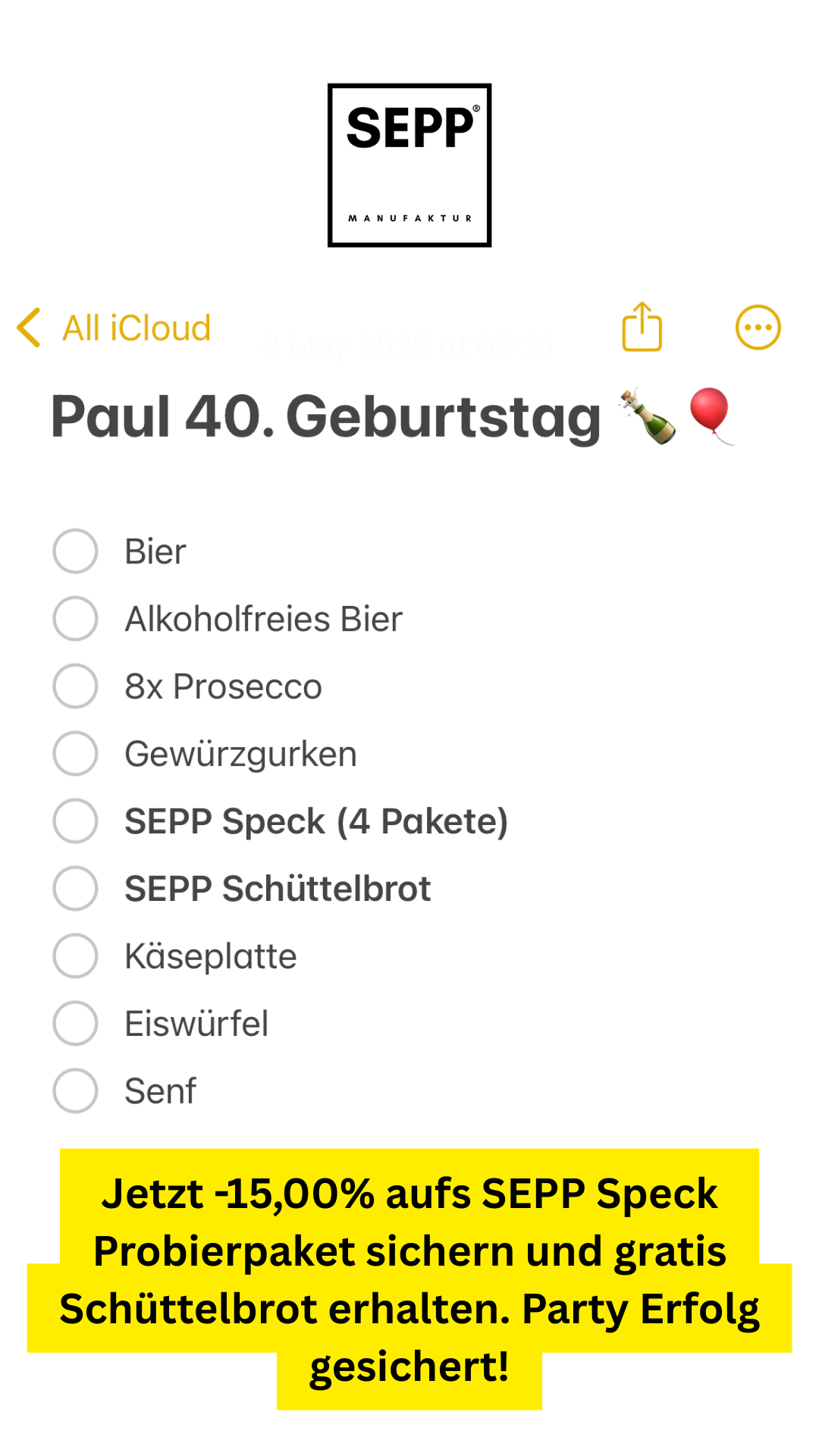 SEPP'Manufaktur Südtirol Facebook ad