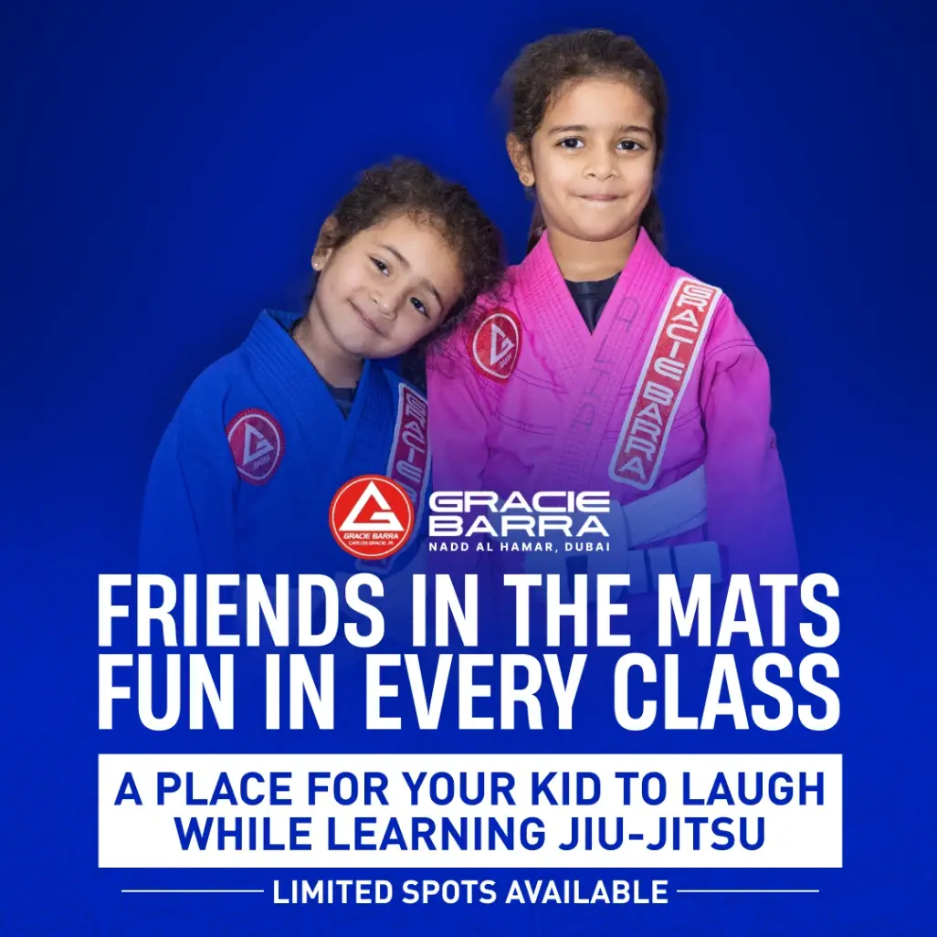 Gracie Barra Nadd Al Hamar Facebook ad: Kids Jiu-Jitsu Classes
