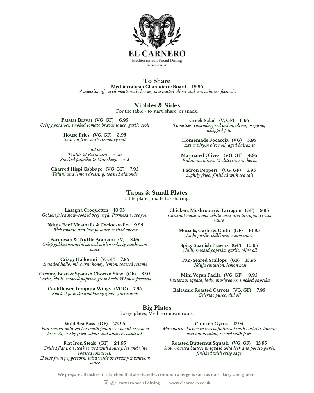 El Carnero Social Dining Facebook ad: New menu & a new chapter for El…