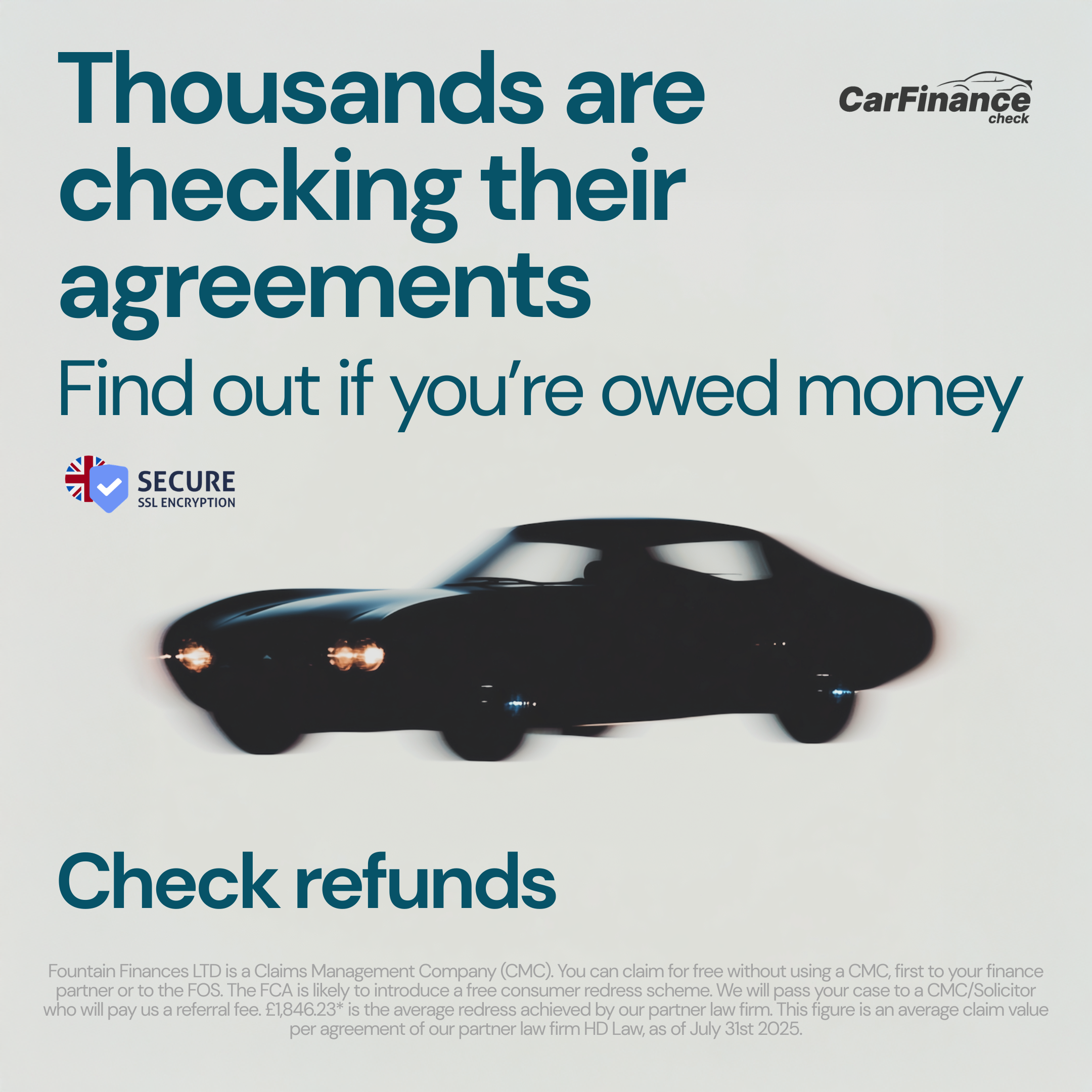 CarFinance Check Facebook ad from Mar 20, 2026