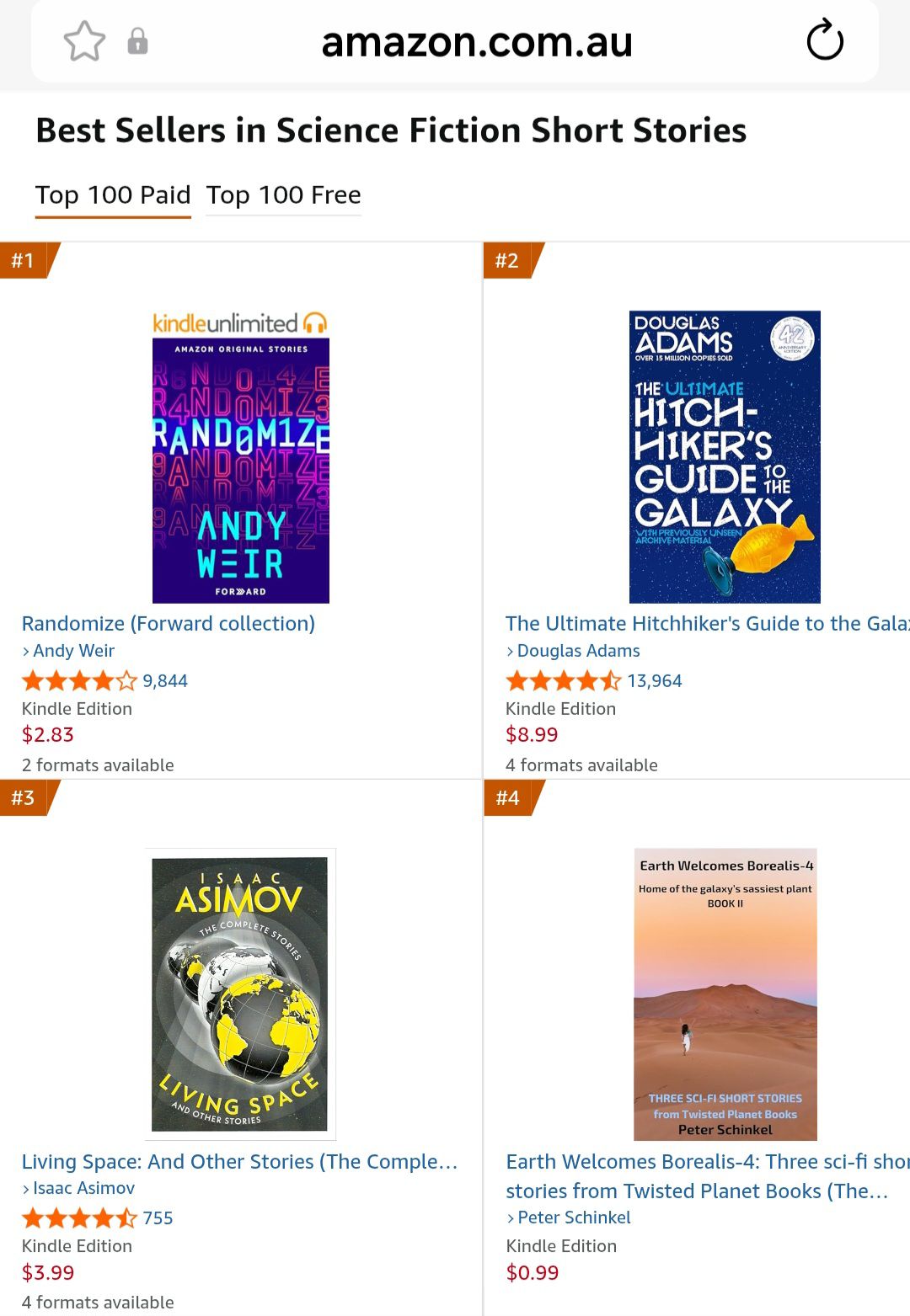 Twisted Planet Books - Peter Schinkel Facebook ad: A big thank you to Aussie sci-fi fans…