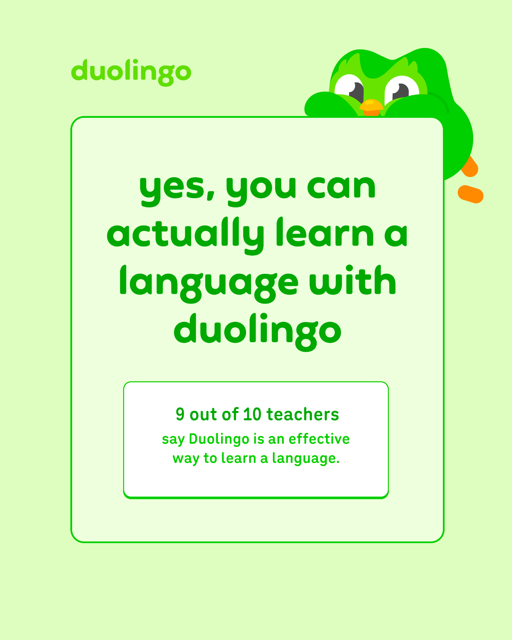 Duolingo Facebook ad