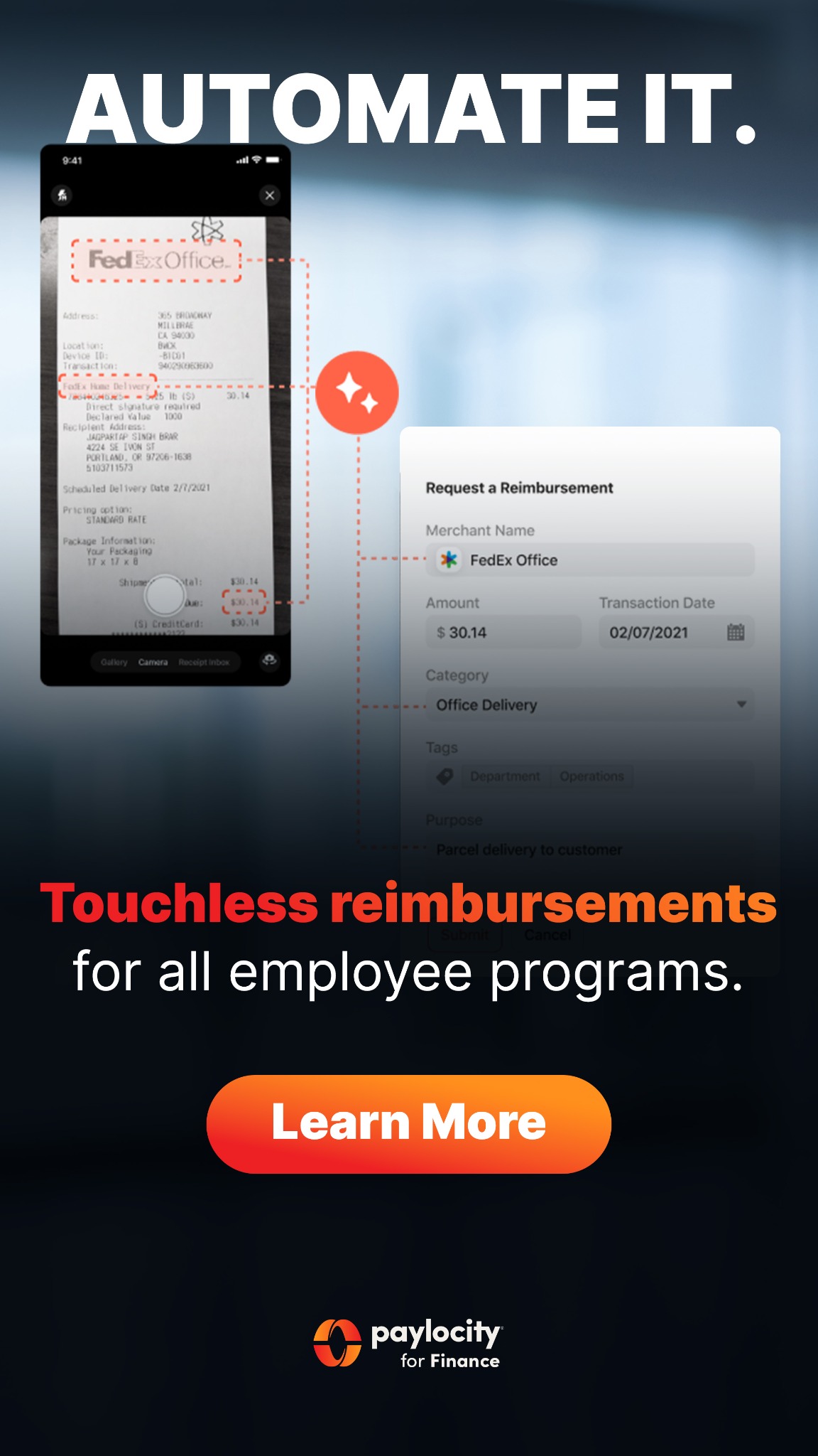 Paylocity Facebook ad