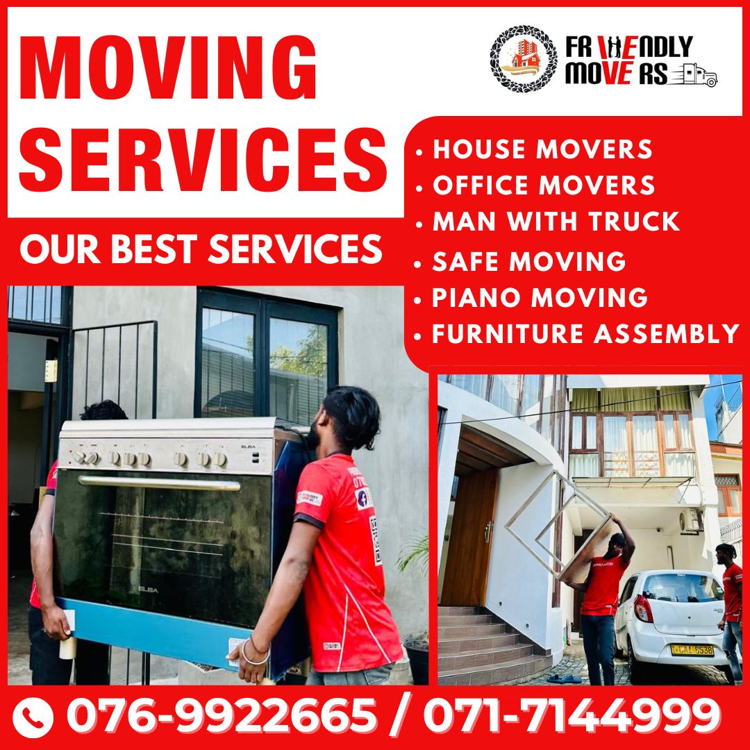 Friendly Movers Facebook ad: FRIENDLY MOVERS | 076-9922665/071-7144999
