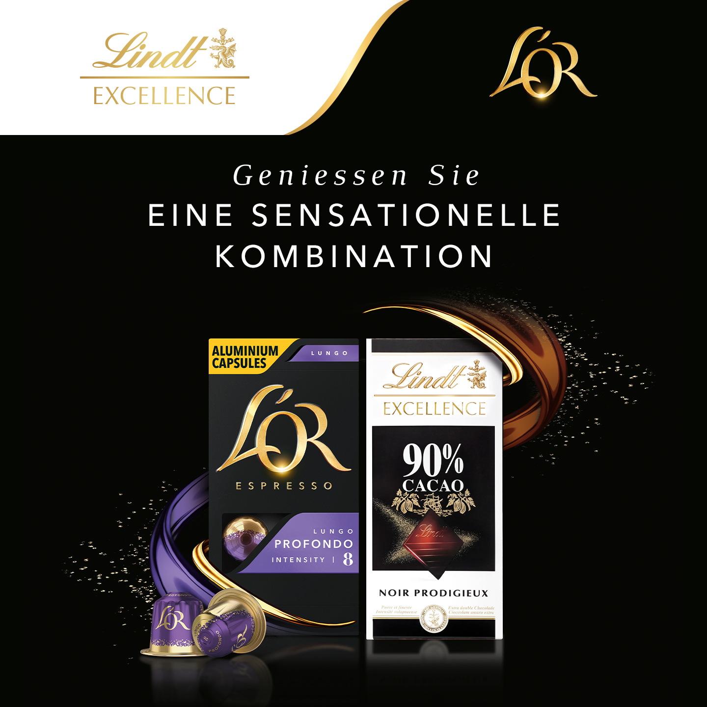 L'OR Espresso - CH Facebook ad: L’OR & Lindt, Top Kombi