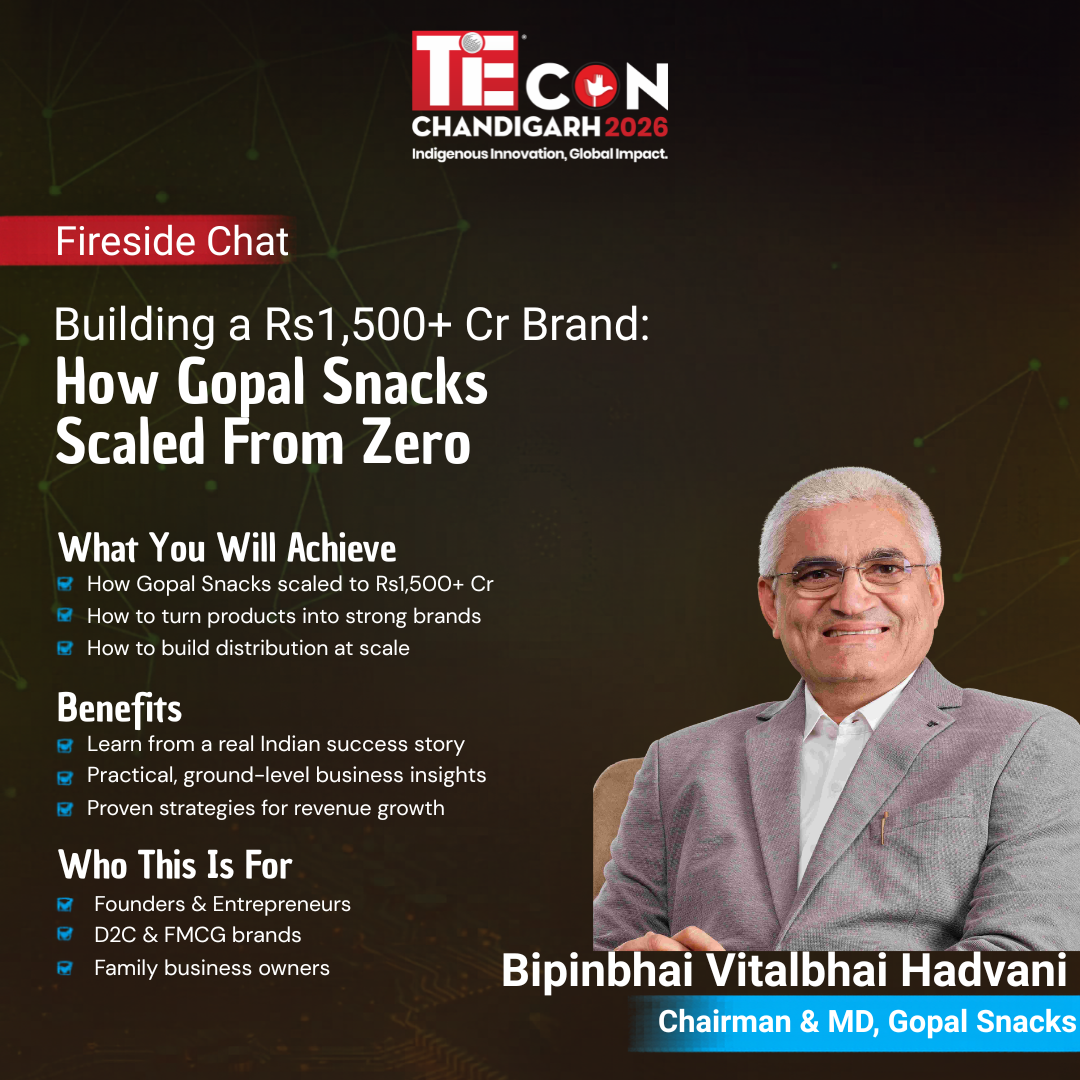TiE Chandigarh Facebook ad: TiECON Chandigarh 2026 is happening.