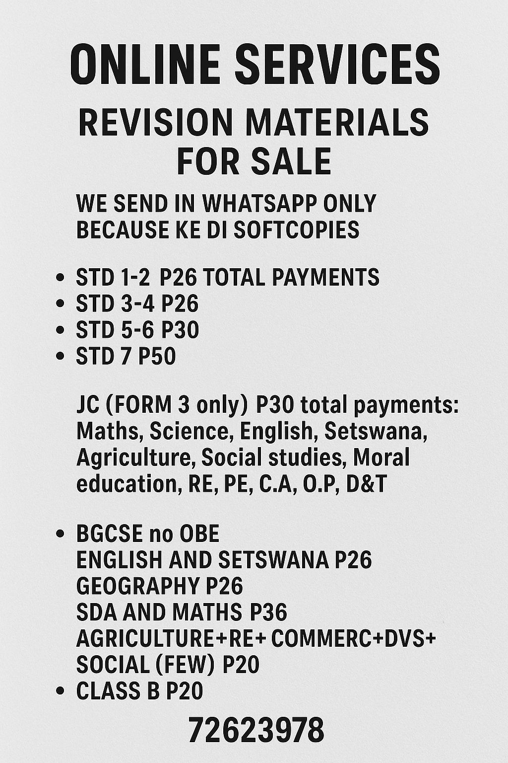 Online Services Facebook ad: 72 623 978 app only buy affordable revision…