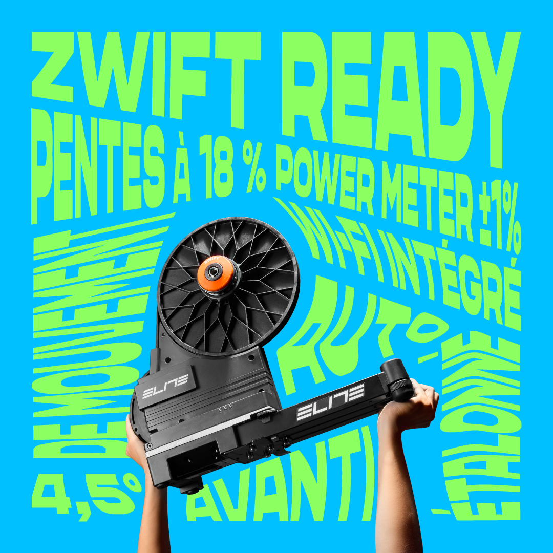 Elite Cycling Facebook ad: Avanti avec Zwift Cog et Click est un…