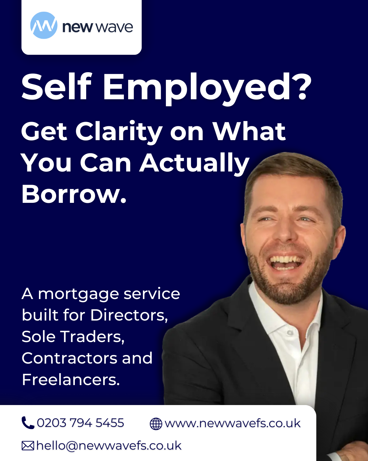 New Wave Financial Services Facebook ad from Feb 24, 2026