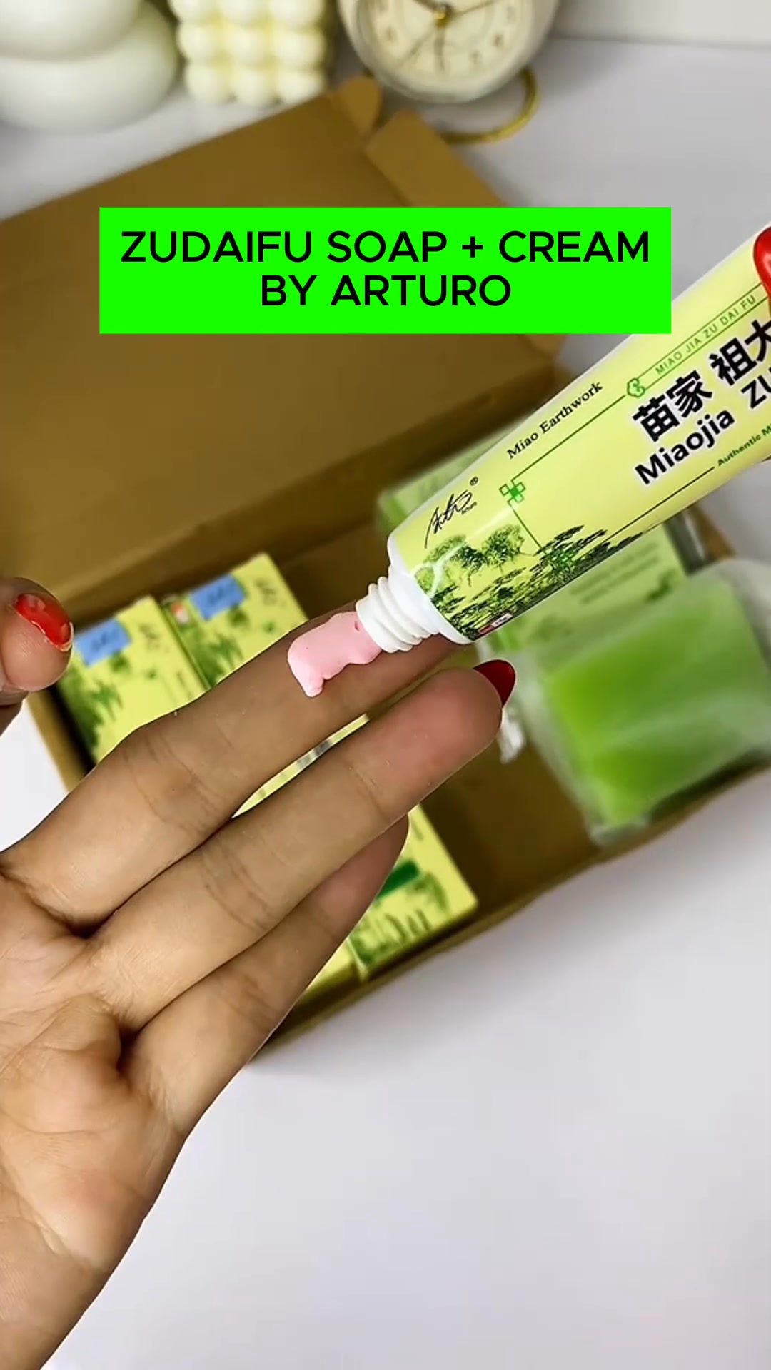 Zudaifu Organic Soap by Arturo Facebook ad: 5/5 - 100% Zudaifu Organic Soap + FREE Zudaifu Organic Cream