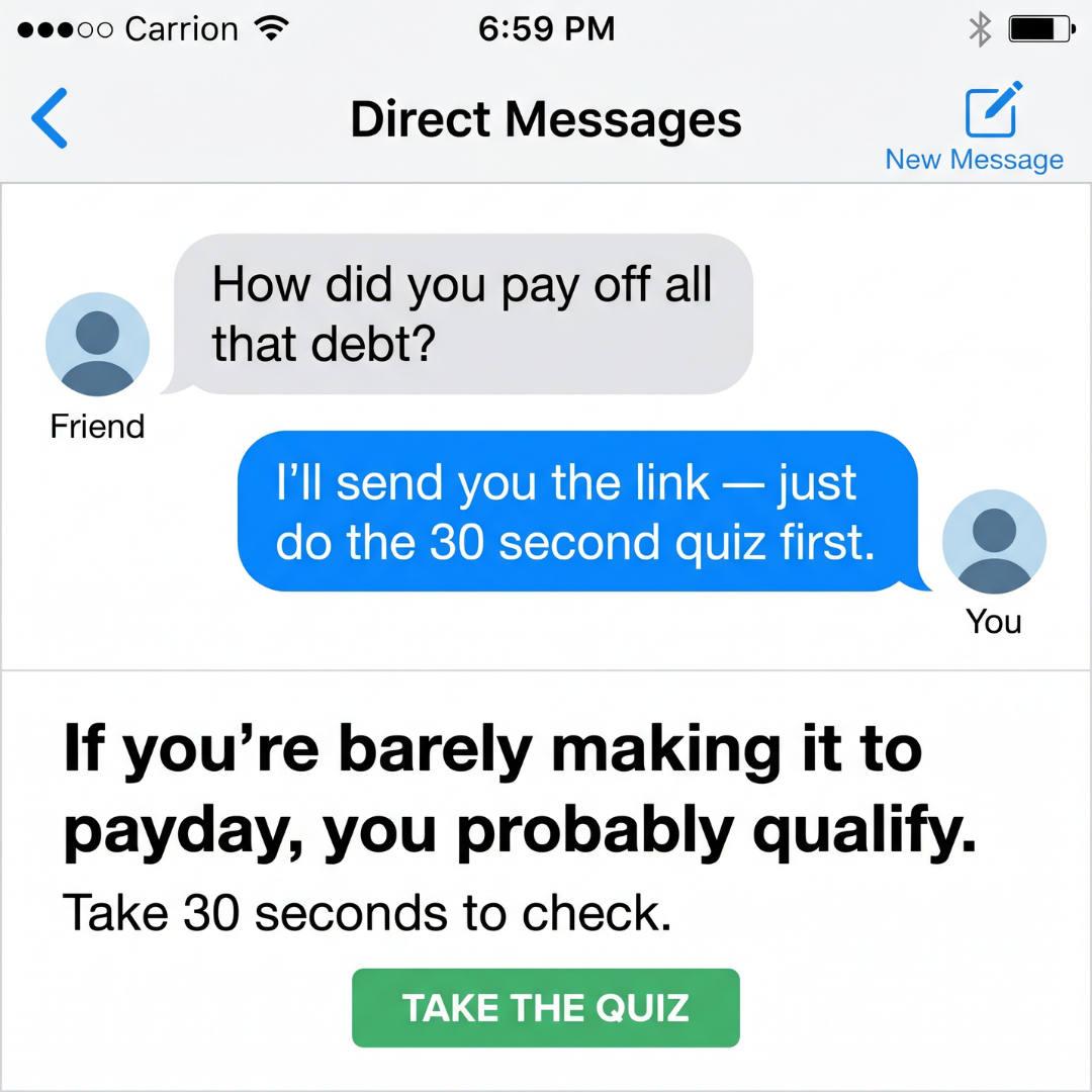The Debt Advisor Facebook ad