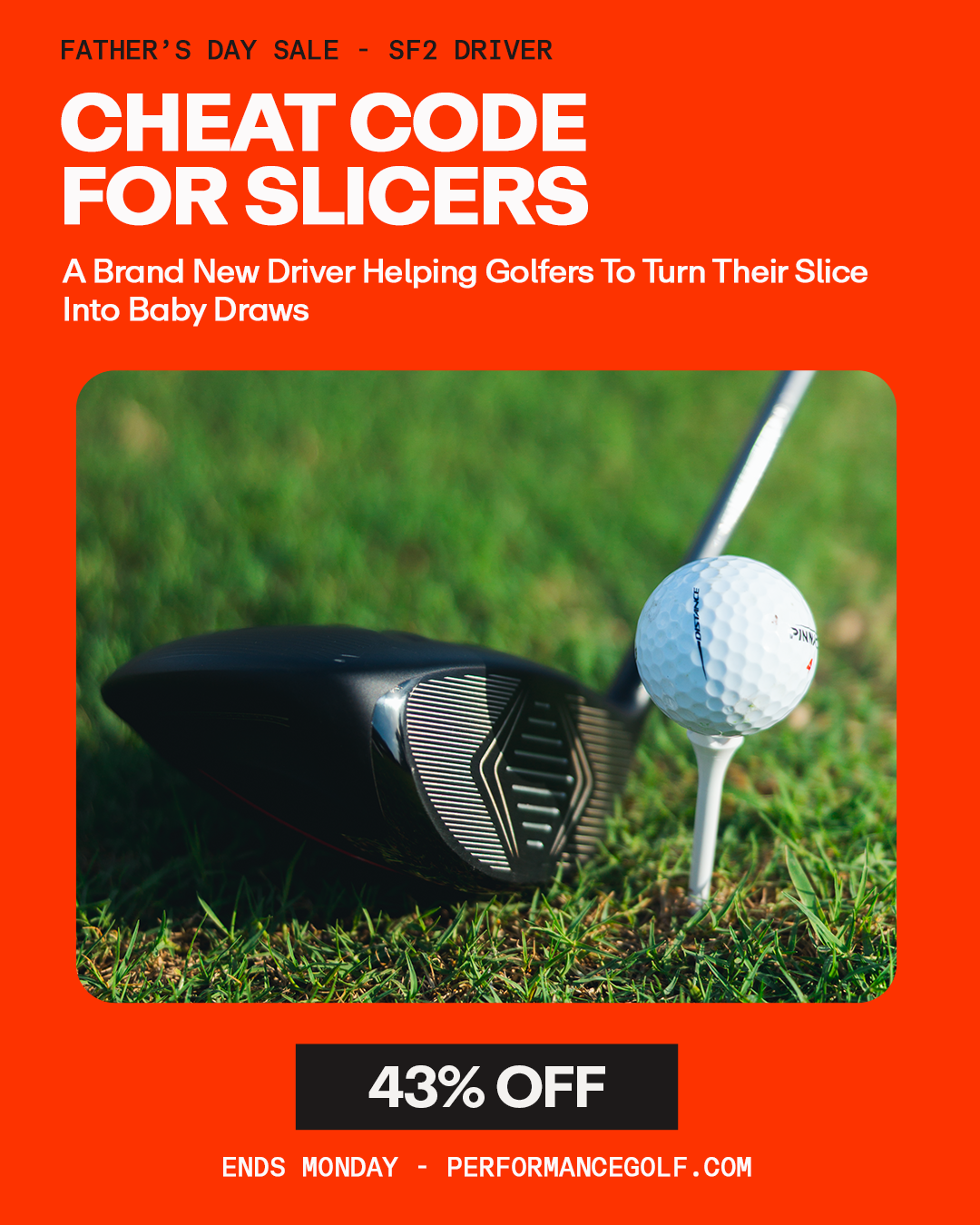 Performance Golf Facebook ad