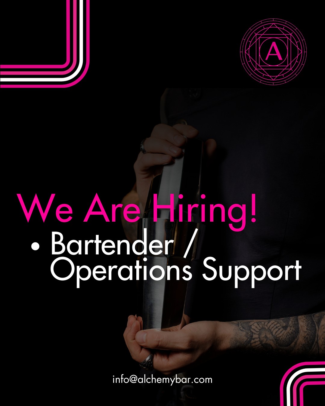 Alchemy Bartending School Facebook ad