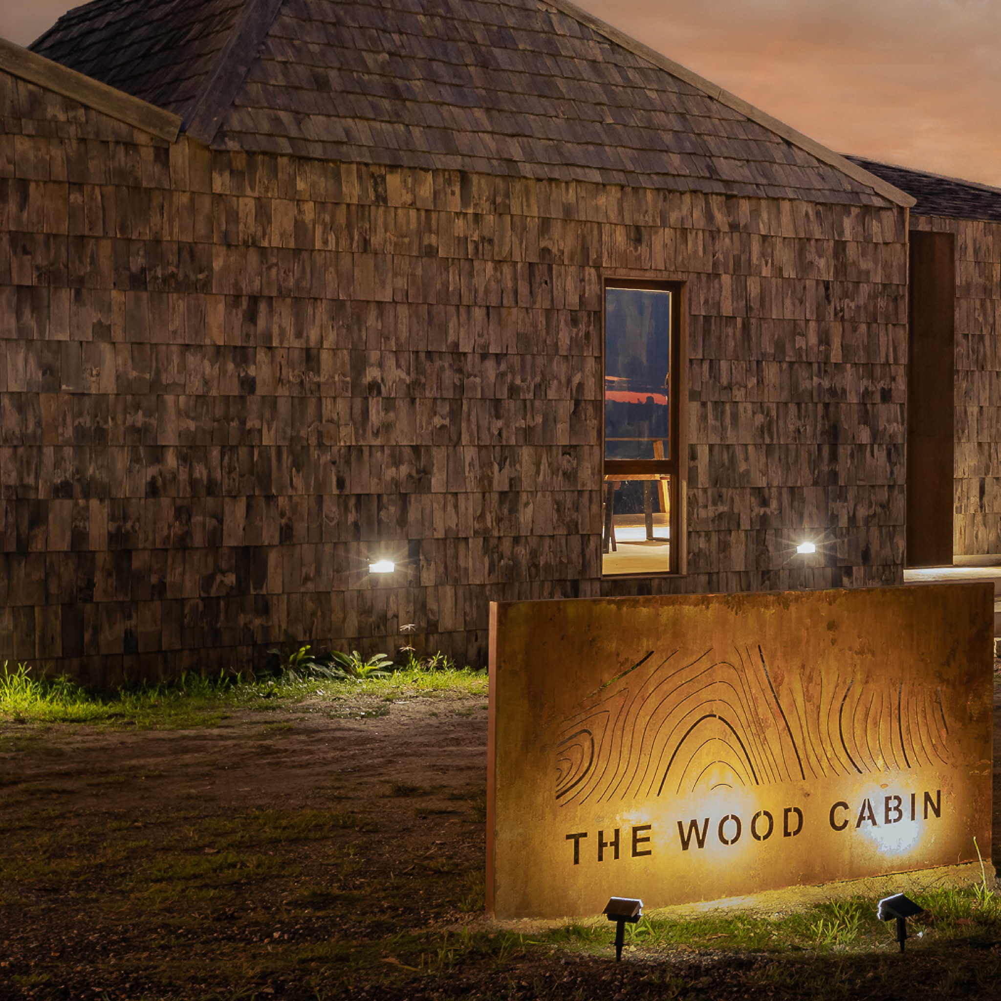 Champacawood Facebook ad: The Wood Cabin is a retreat that naturally…
