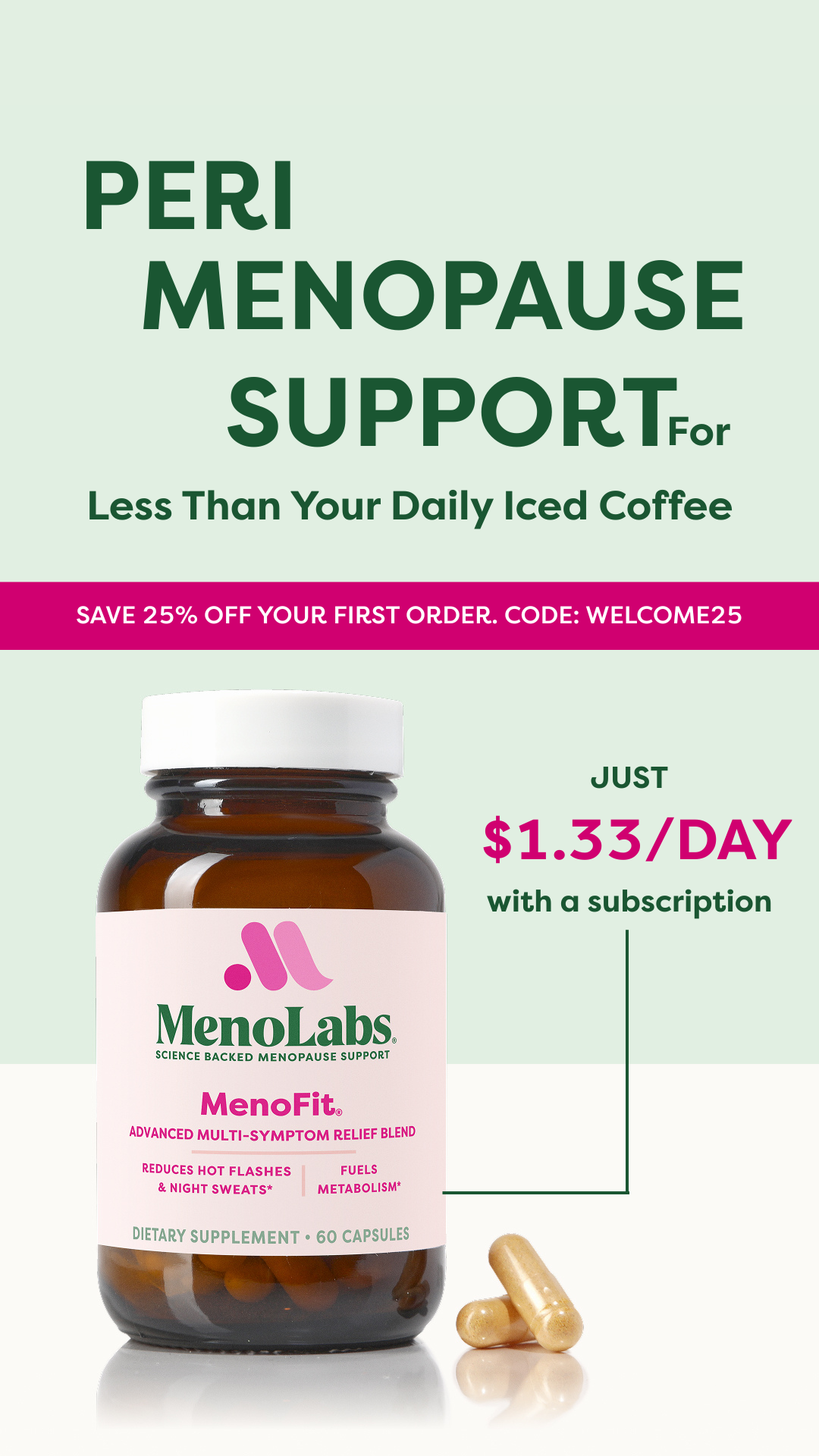 MenoLabs Facebook ad