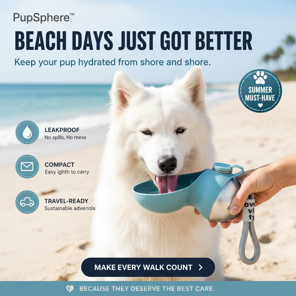 PupSphere Facebook ad: Hydrate Your Dog Anywhere