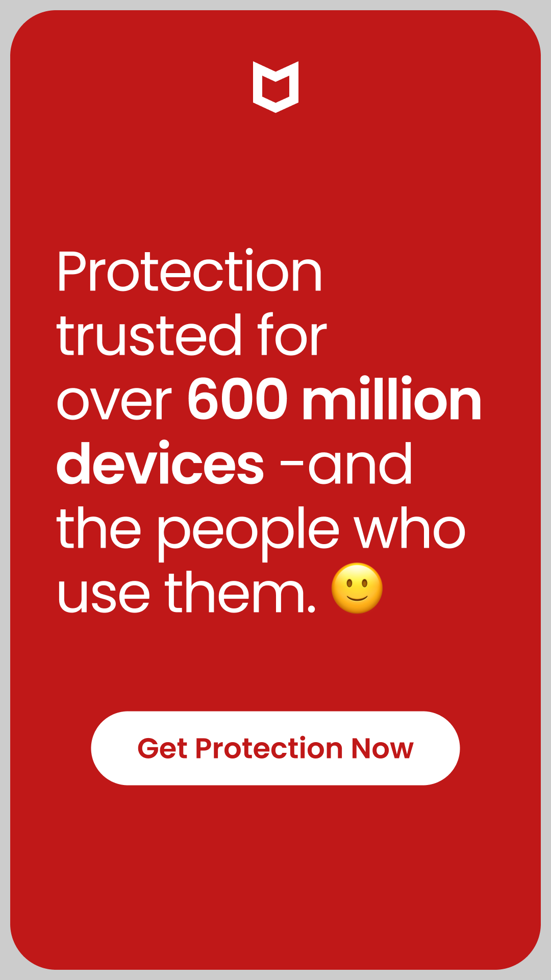 McAfee Facebook ad