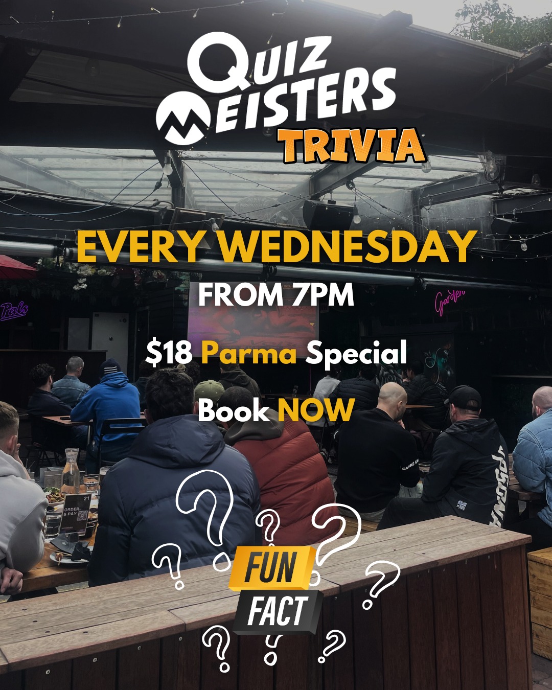 The Fitzroy Beer Garden Facebook ad: EVERY WEDNESDAY