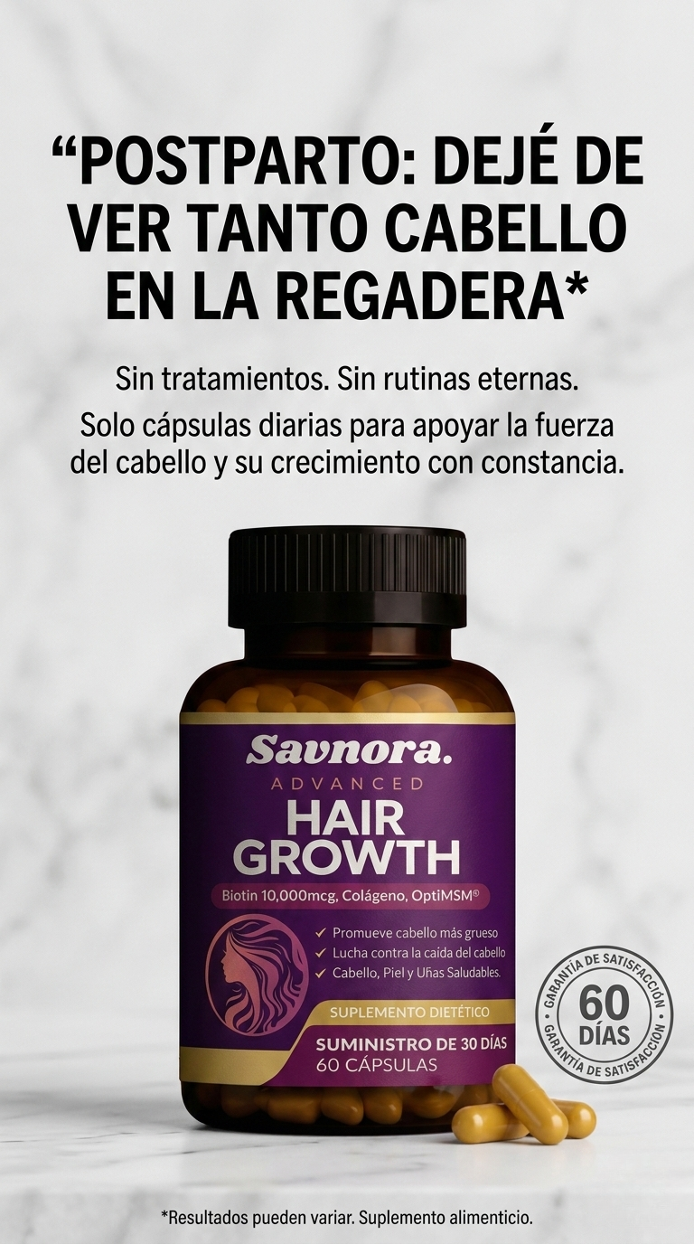 Savnora Facebook ad: Haz que tu cabello vuelva a crecer