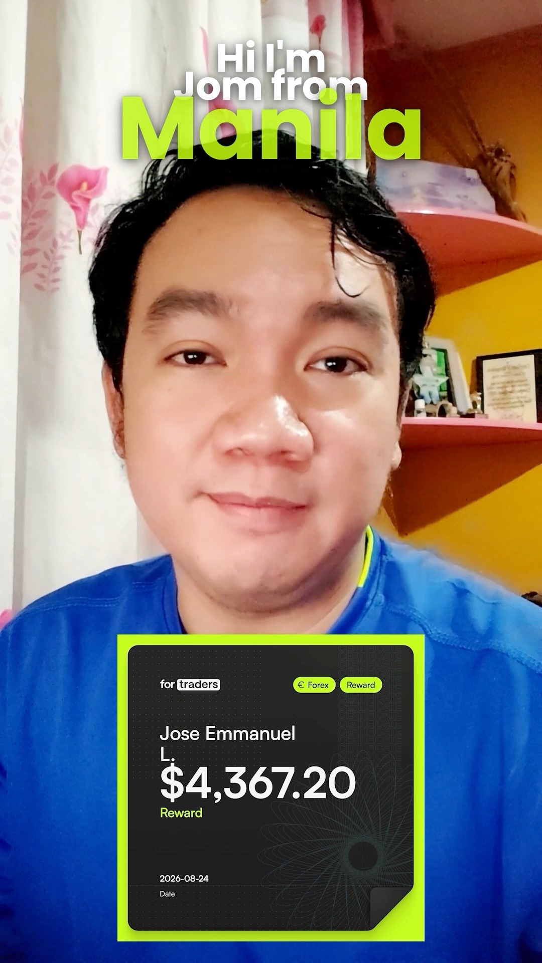 For Traders Global Facebook ad: Jom's payouts: $4,367.20