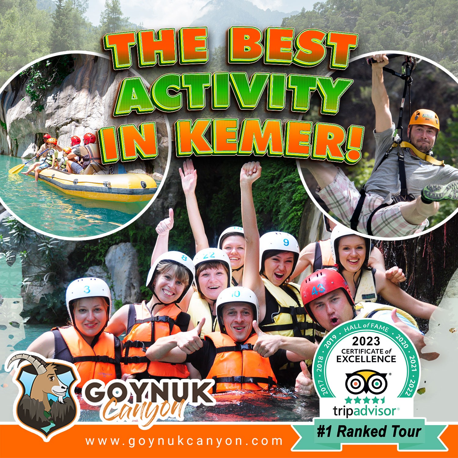 Goynuk Canyon Facebook ad: THE BEST ACTIVITY IN KEMER!