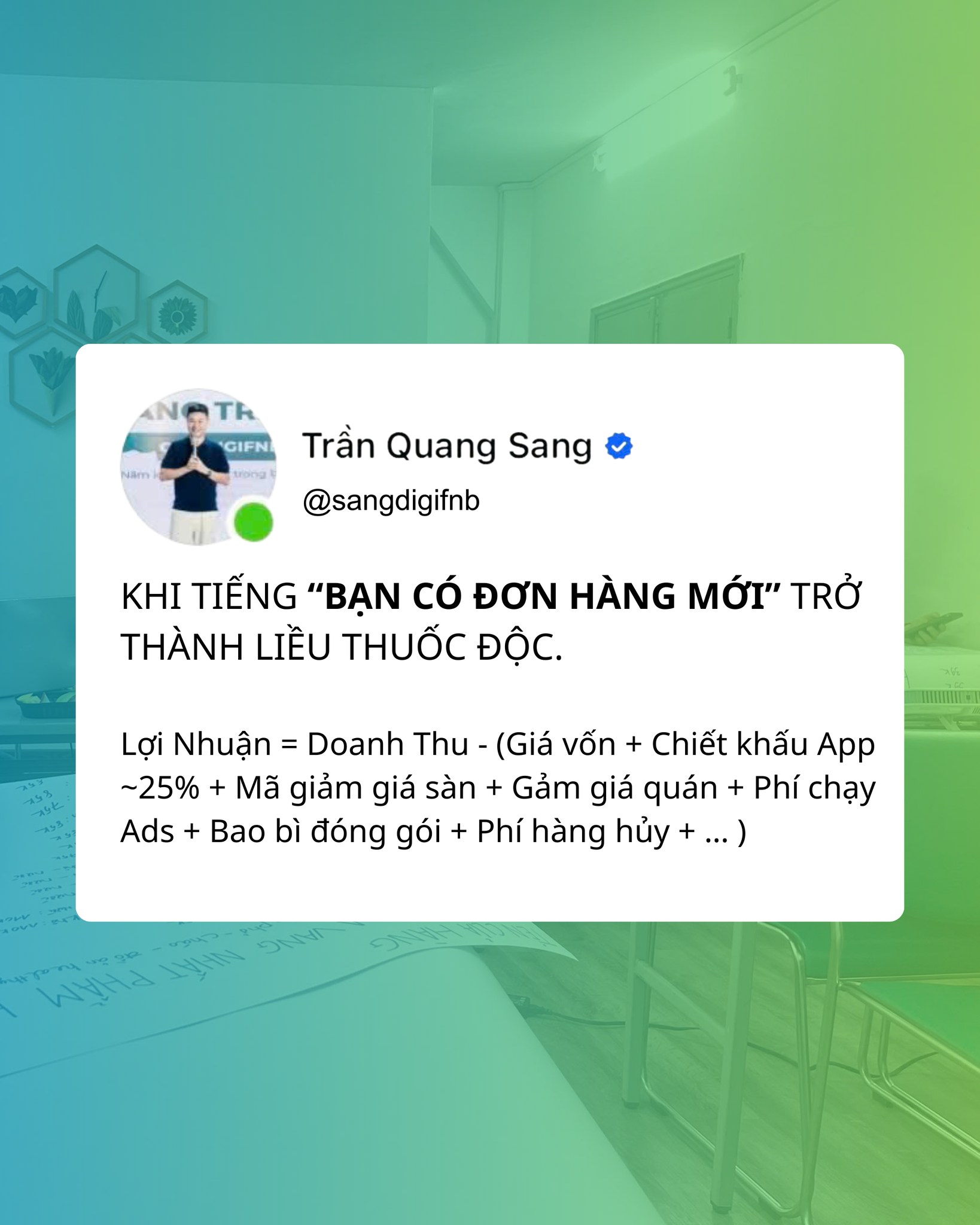 Trần Quang Sang Facebook ad: FOOD APPS 2026: KHI TIẾNG 𝐁𝐀̣𝐍 𝐂𝐎́ Đ𝐎̛𝐍…