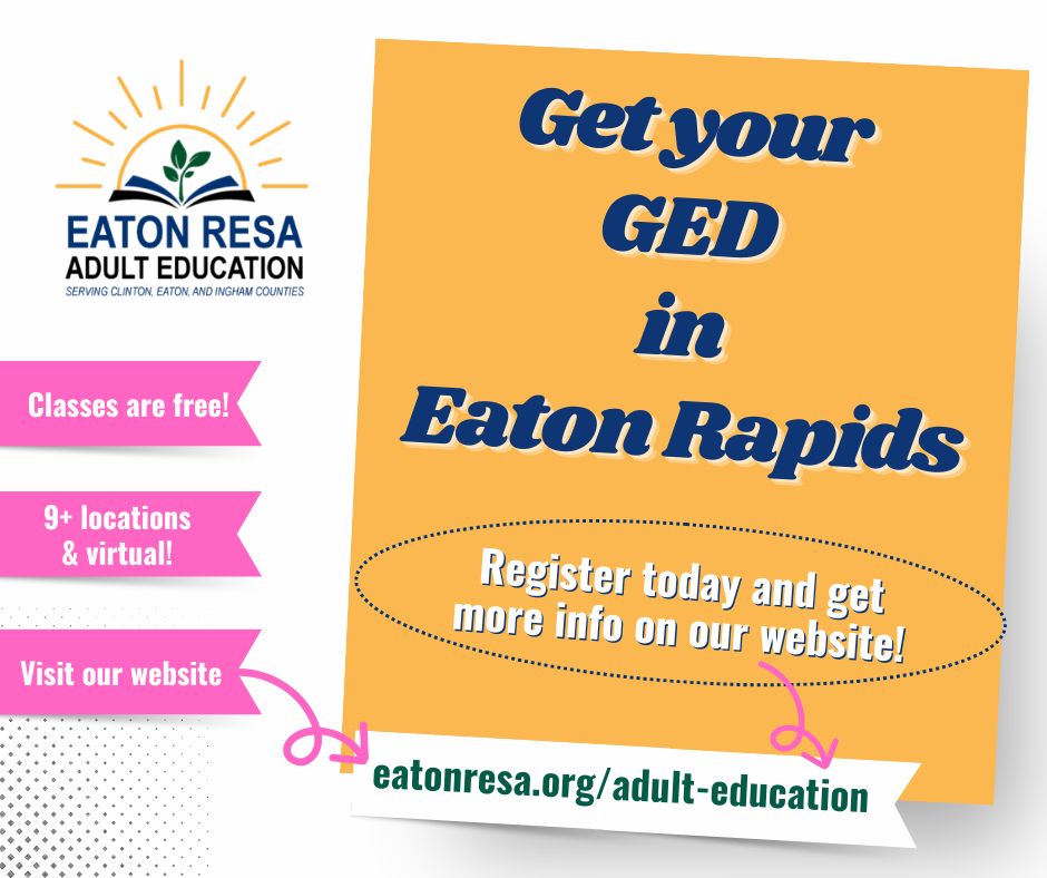 Eaton RESA Adult Education Facebook ad: Adult Education