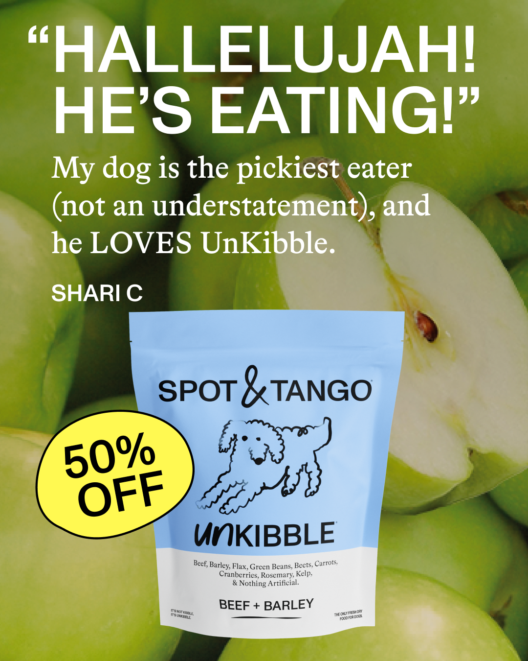 Spot and Tango Facebook ad