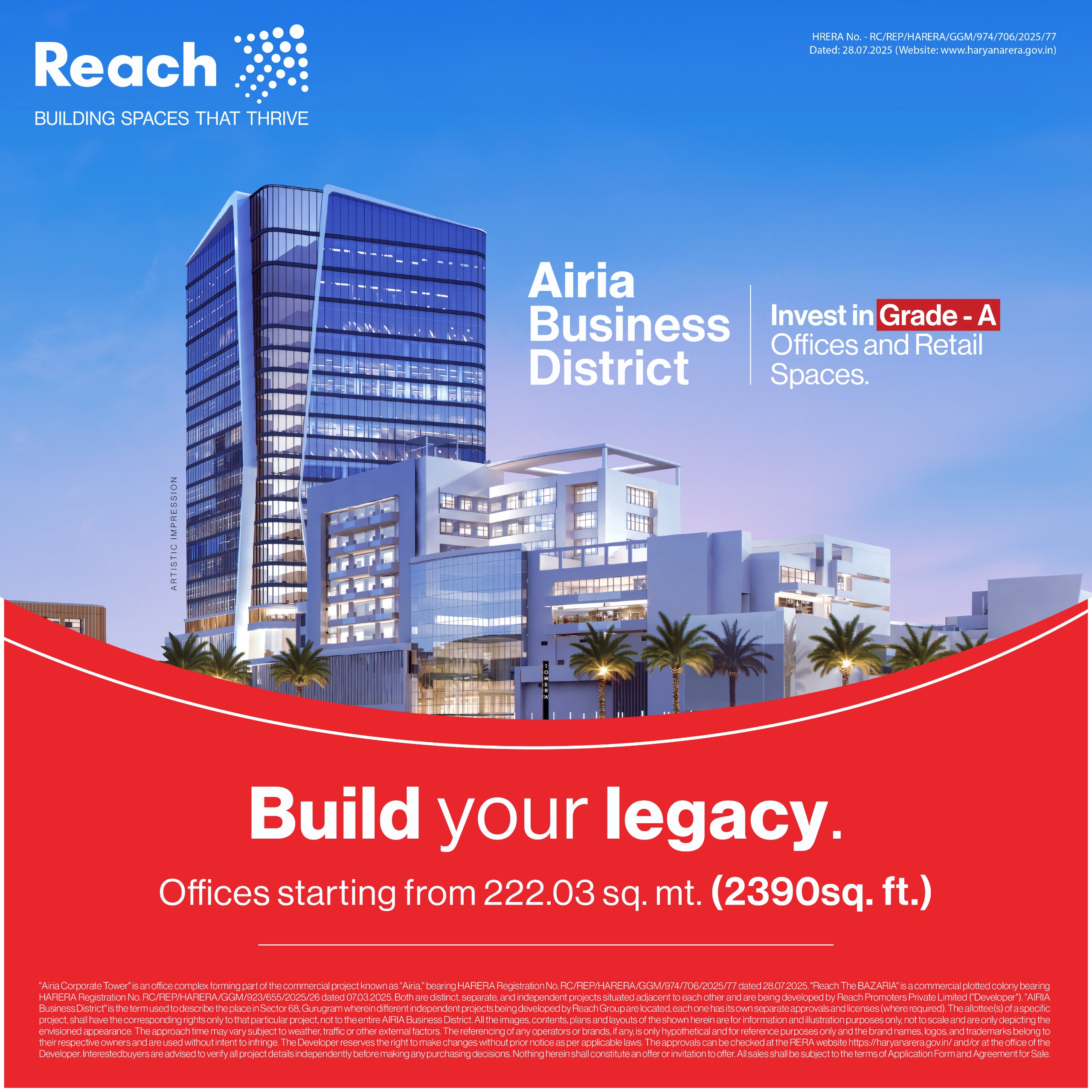 Reach Group Facebook ad: Build an Investment that lasts forever.