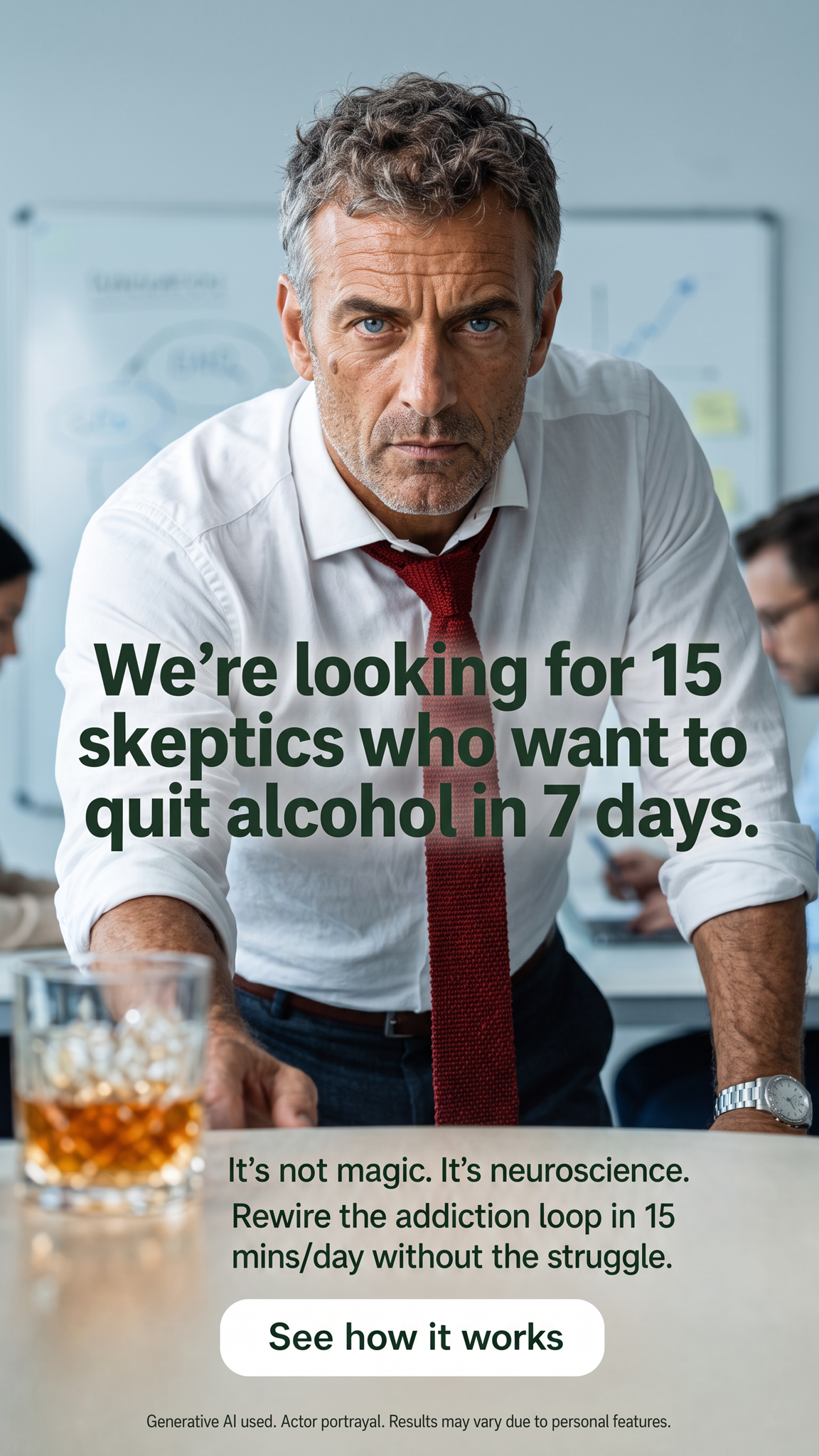 Hypnosis to Stop Drinking Facebook ad