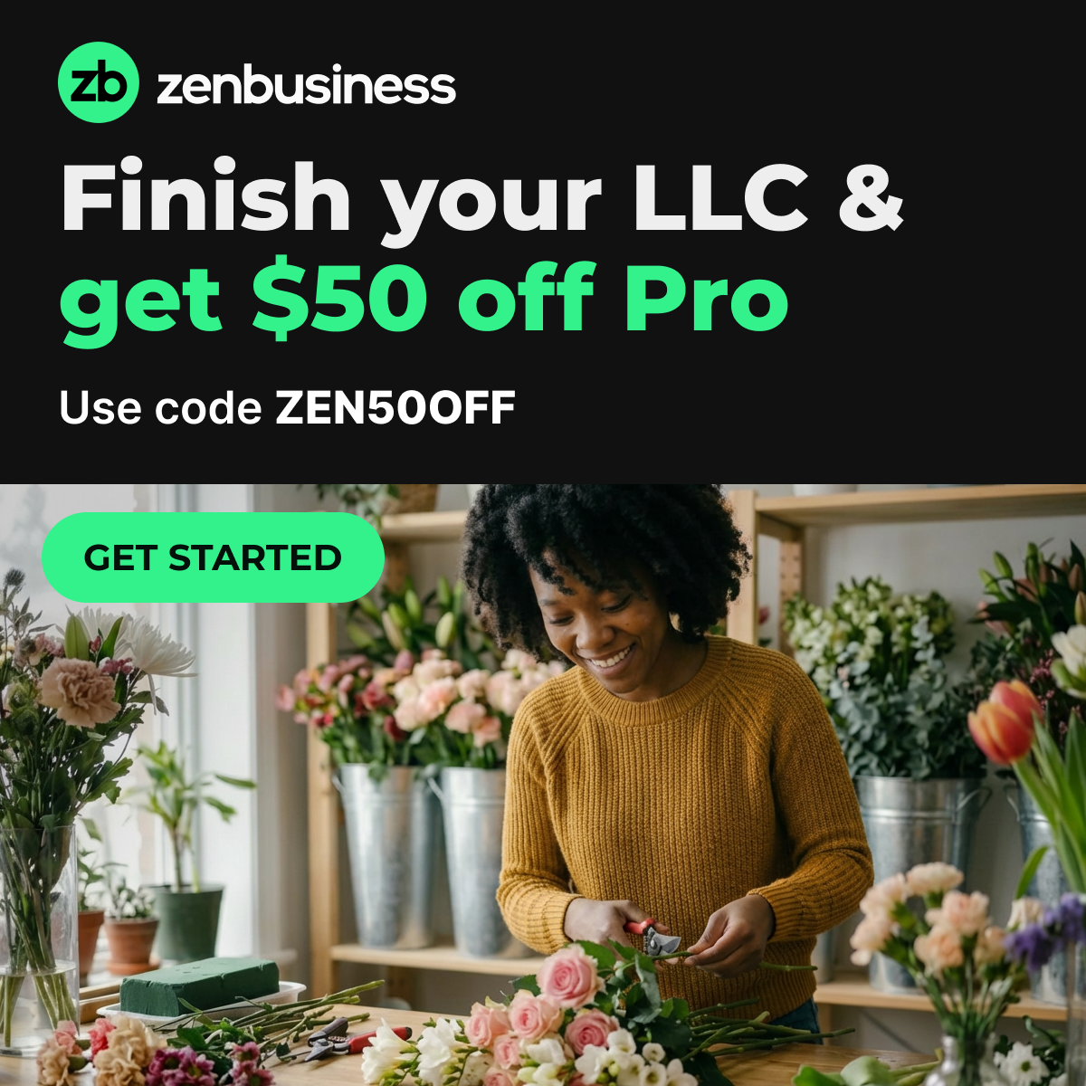 ZenBusiness Facebook ad