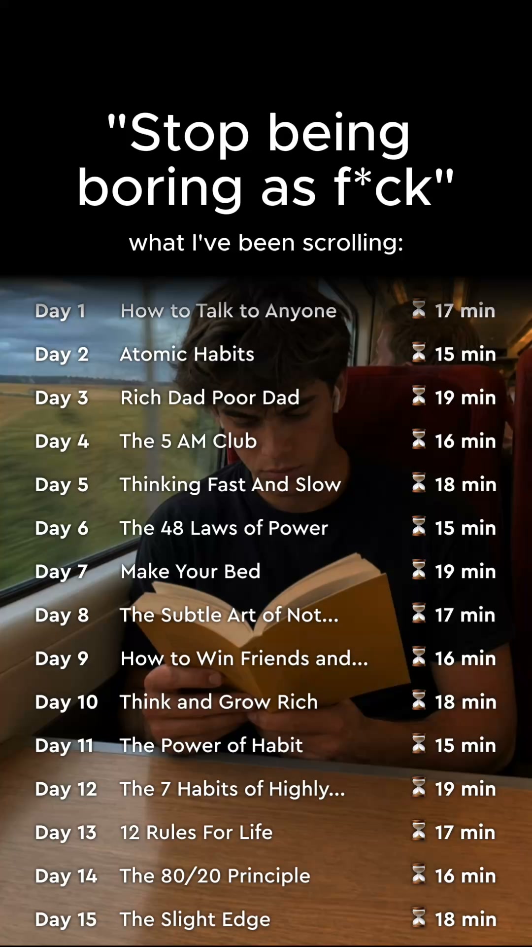 Blinkist Facebook ad: Stop Being Boring As F*ck With Blinkist, The App Apple…