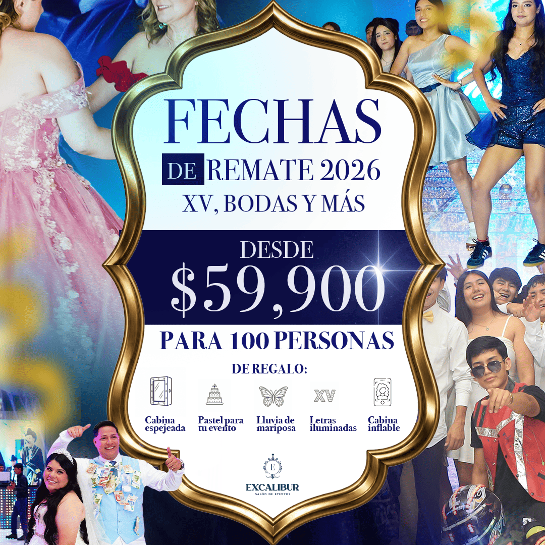 Excalibur Eventos Facebook ad: ¡Fechas de Remate en Excalibur!