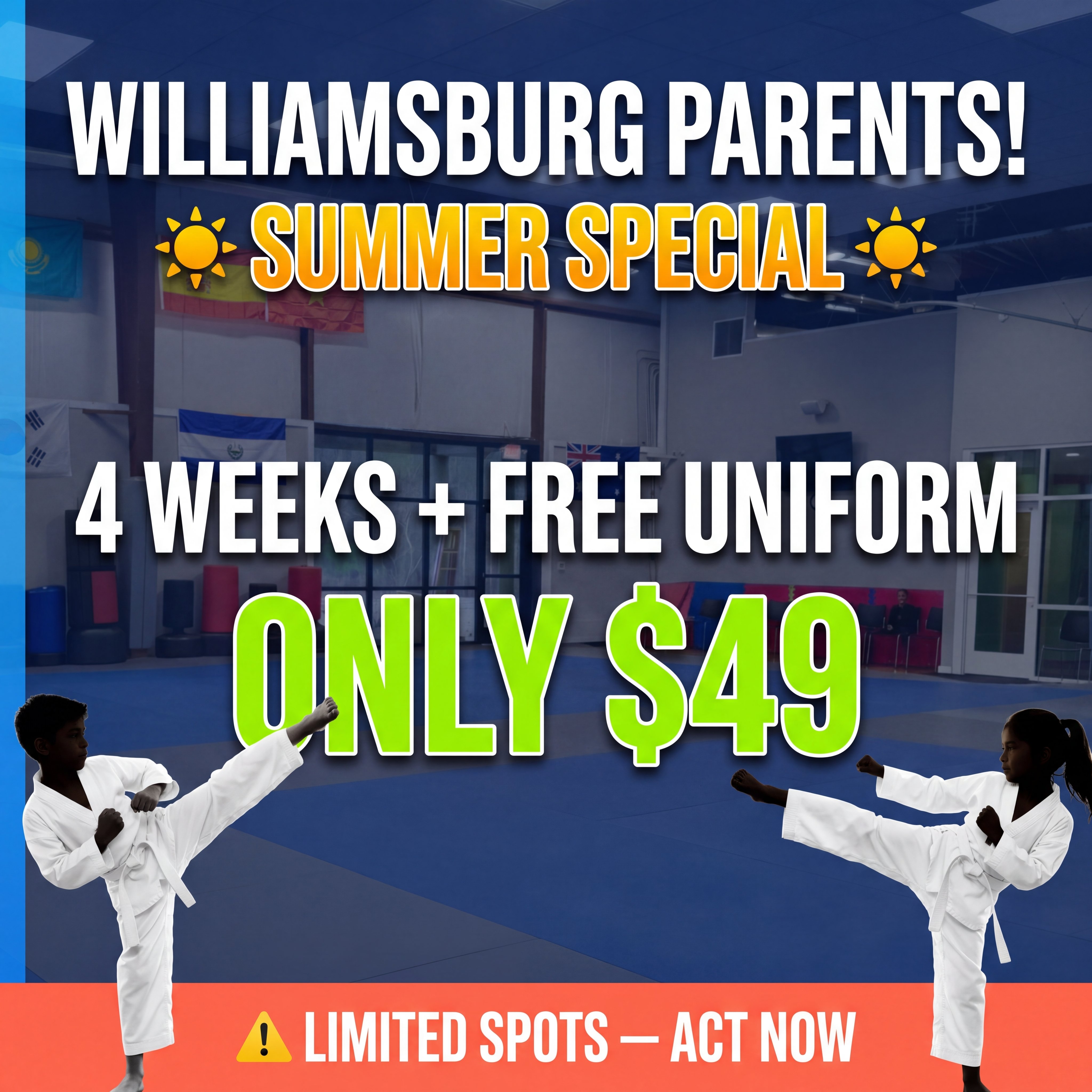 Baeplex Facebook ad: Summer Special, 4 Weeks + FREE Uniform for Just $49