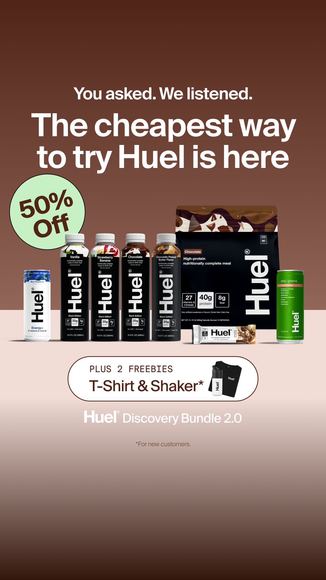 Huel Facebook ad