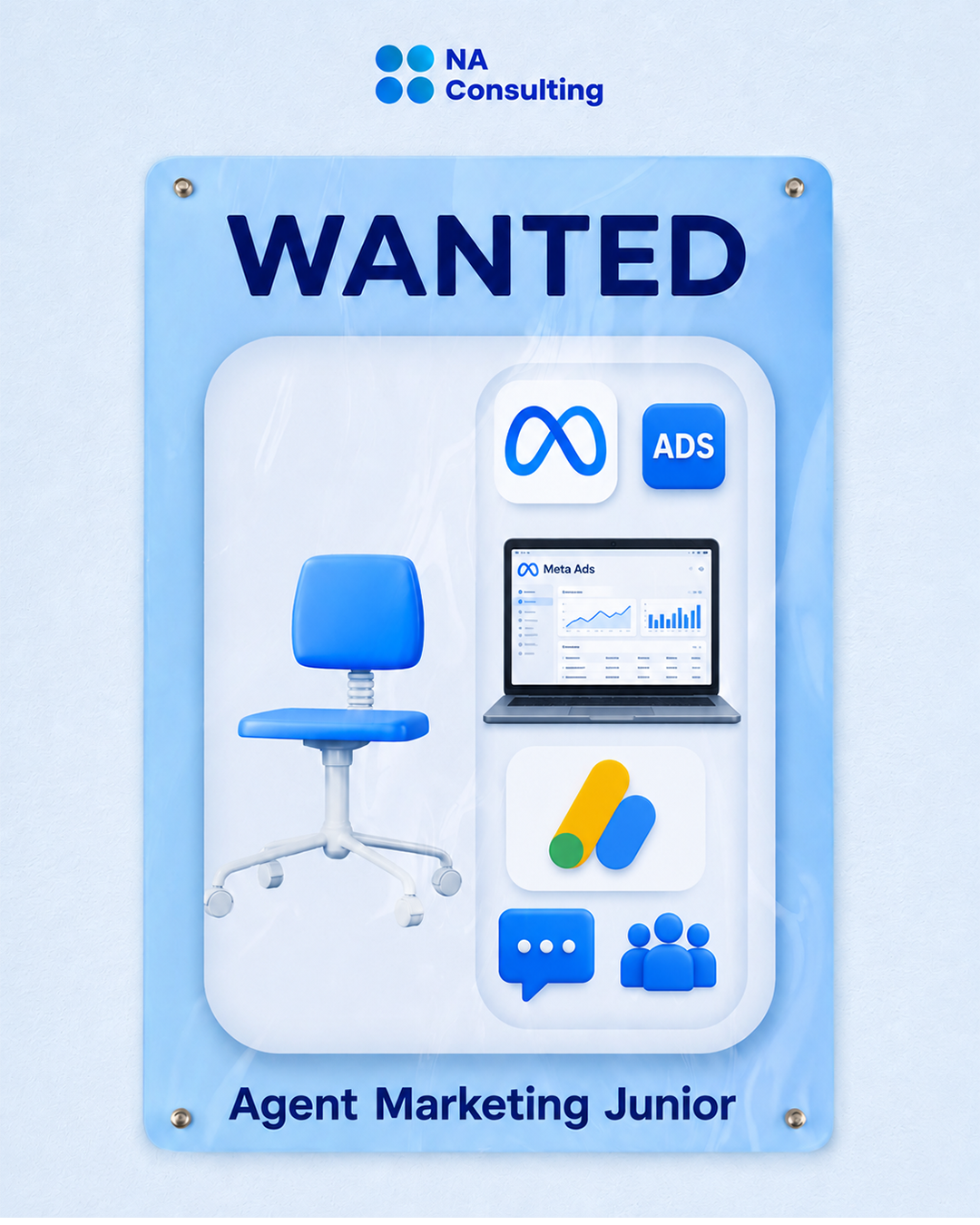 NA Consulting Facebook ad: Recrutement Agent Marketing Junior