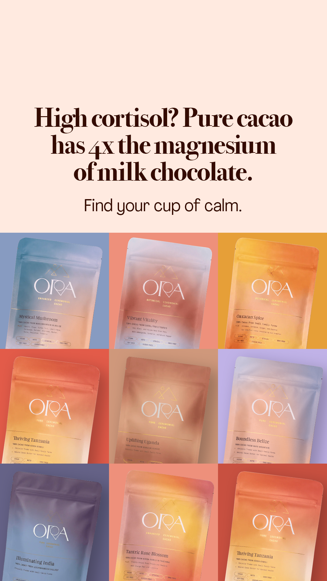 Ora Cacao Facebook ad