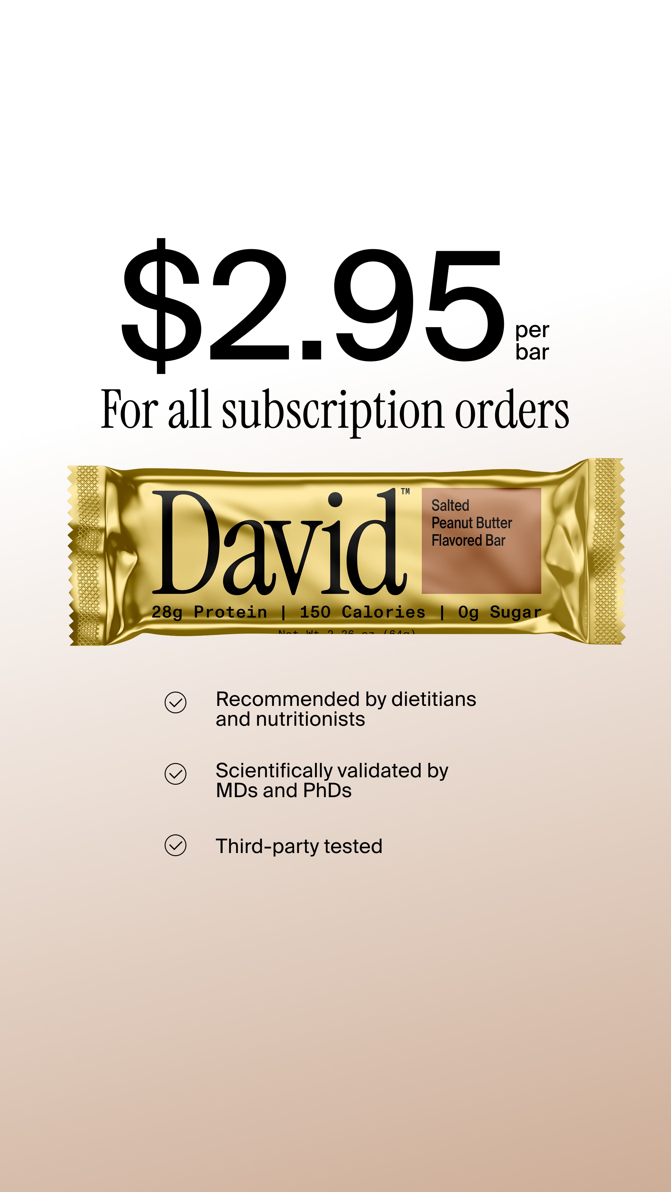 David Protein Facebook ad