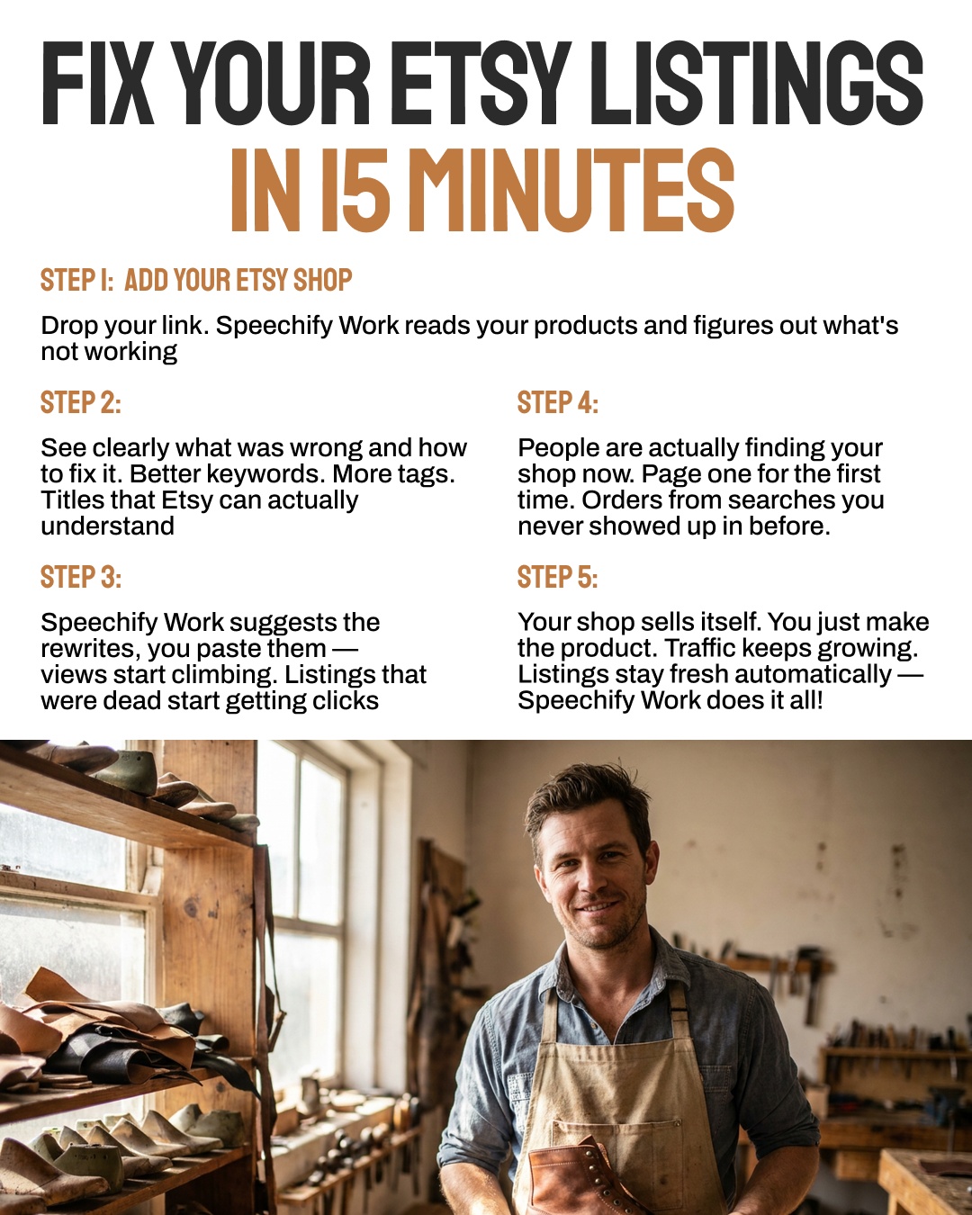 Speechify Work Facebook ad