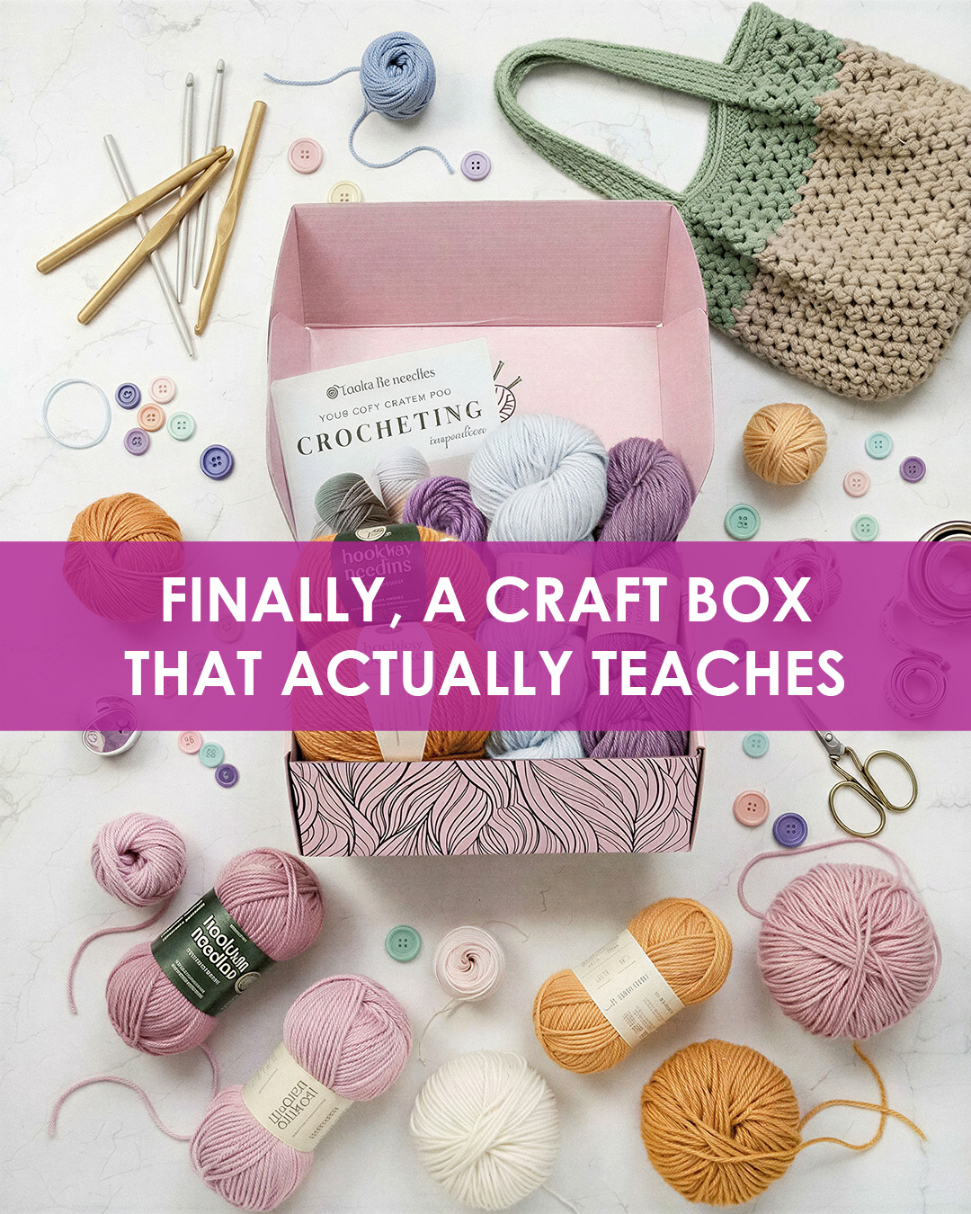 Hooks & Needles Facebook ad