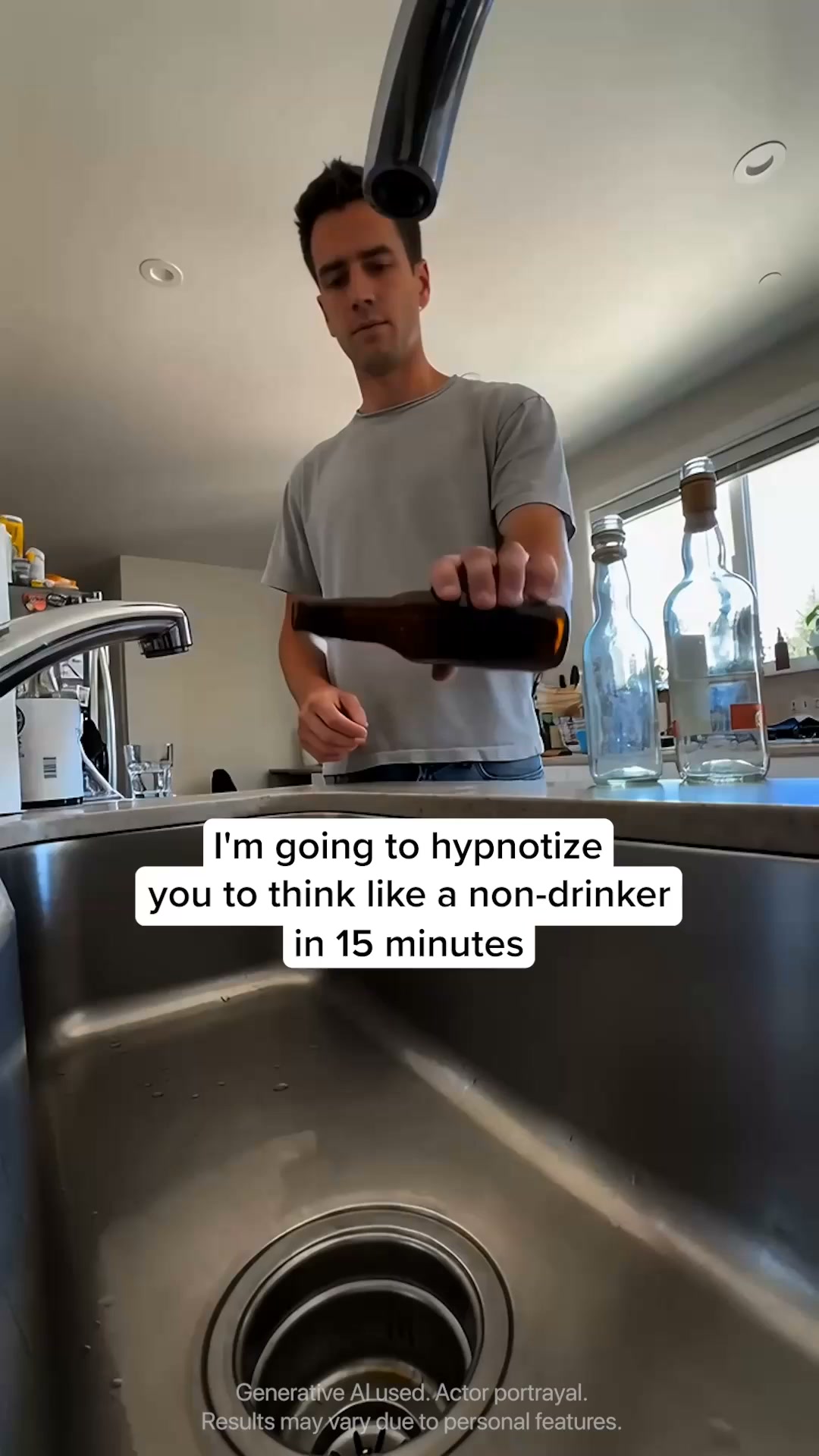 Hypnosis to Stop Drinking Facebook ad: Quit Alcohol with Hypnotherapy