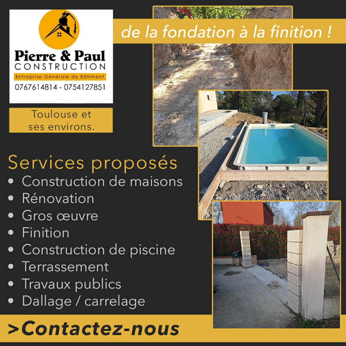 Entreprise de maçonnerie professionnelle  Facebook ad